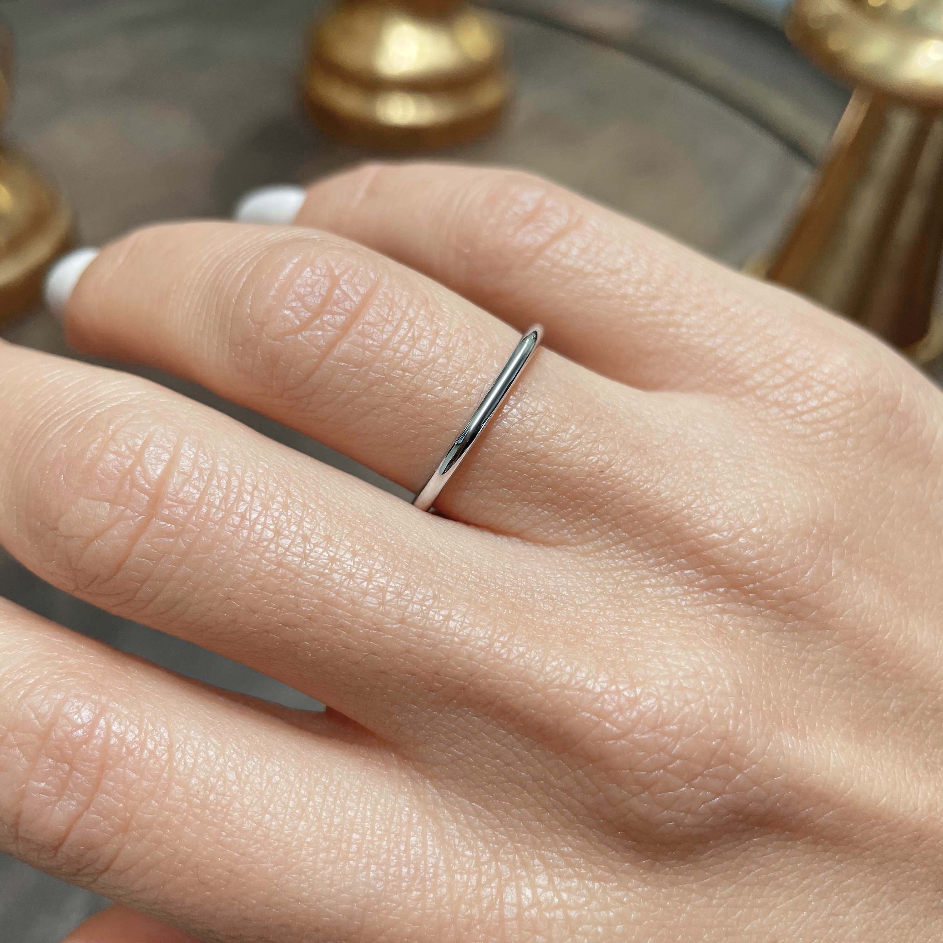 Eloise Wedding Band -14K White Gold (RTS)