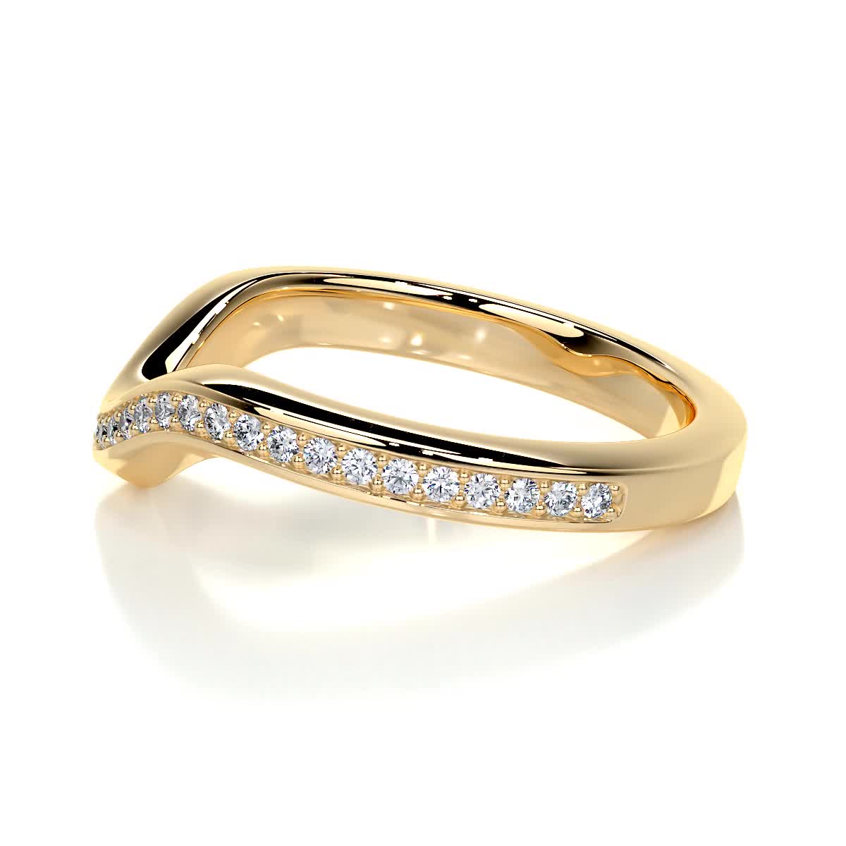 Lucy Diamond Wedding Ring   (0.30 Carat) -18K Yellow Gold (RTS)