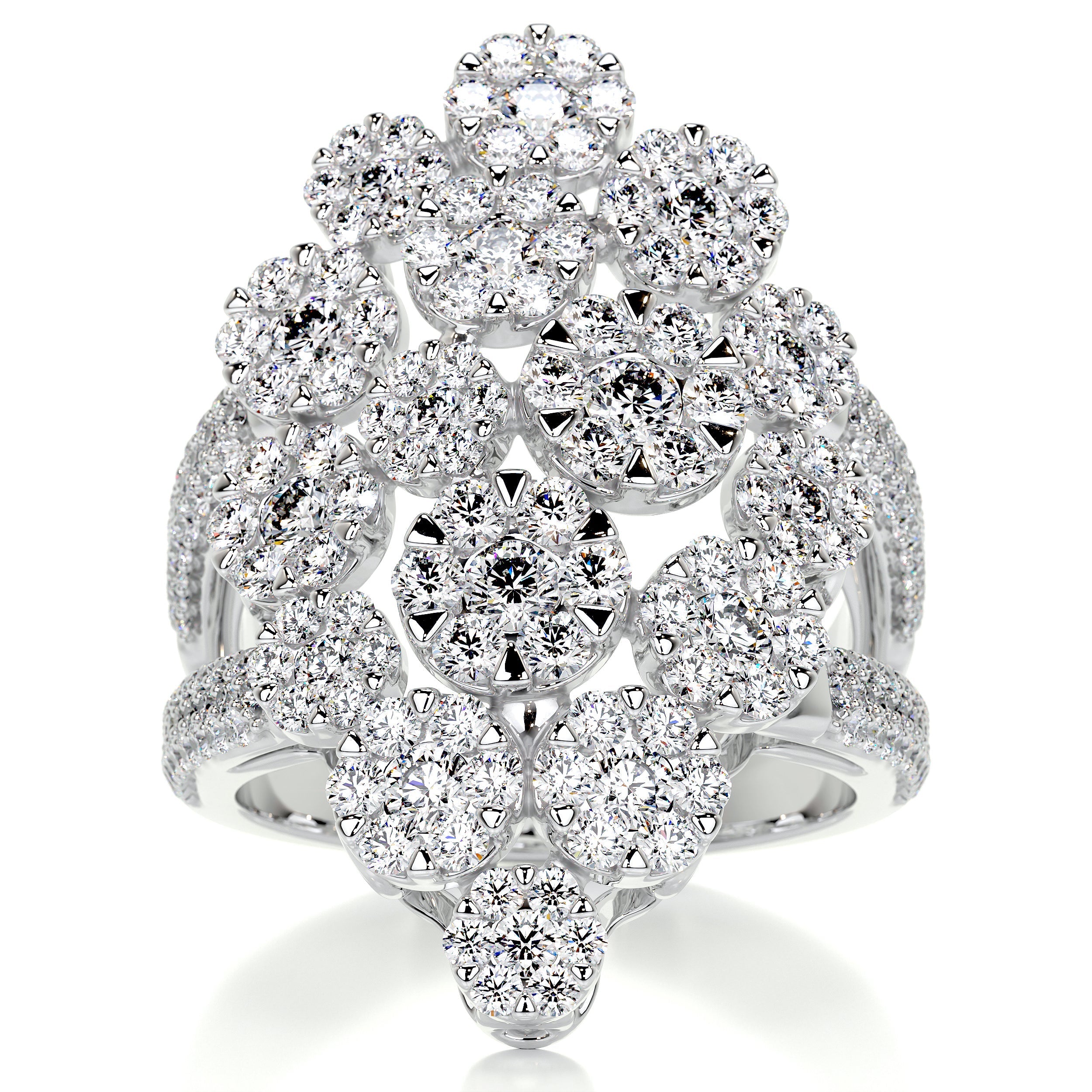 Noah Fashion Diamond Ring   (2.36 Carat) -18K White Gold (RTS)