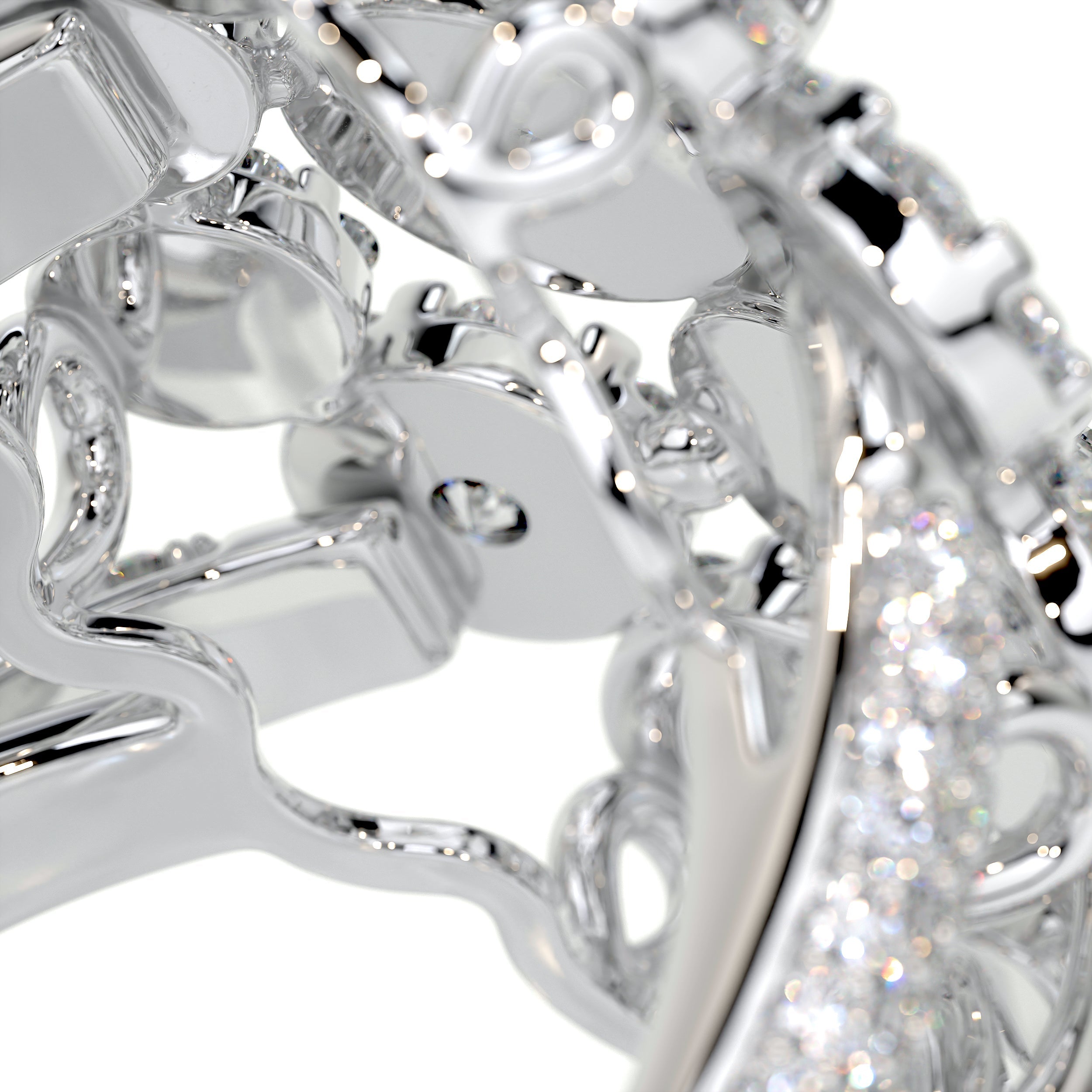 Noah Fashion Diamond Ring   (2.36 Carat) -18K White Gold (RTS)