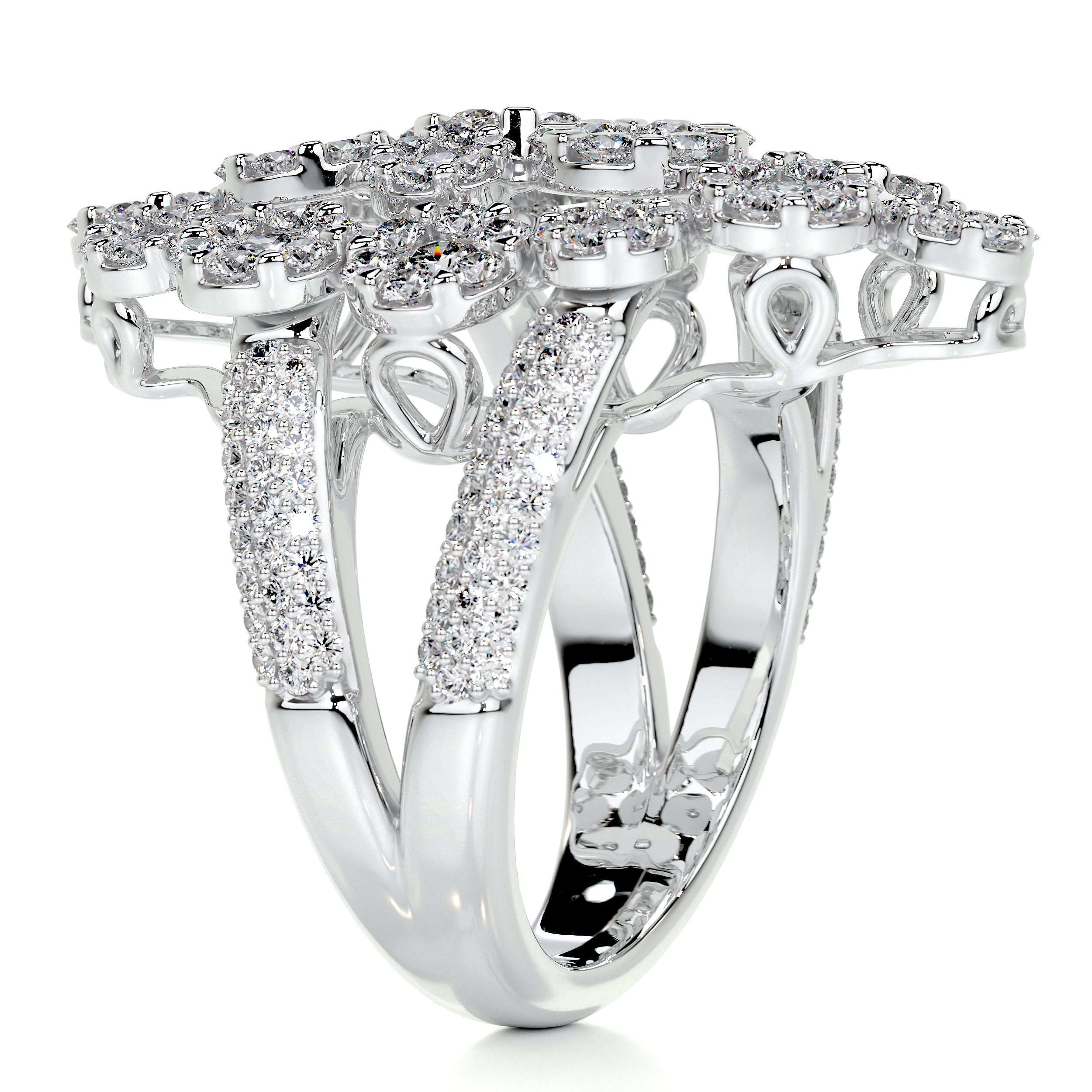 Noah Fashion Diamond Ring   (2.36 Carat) -18K White Gold (RTS)