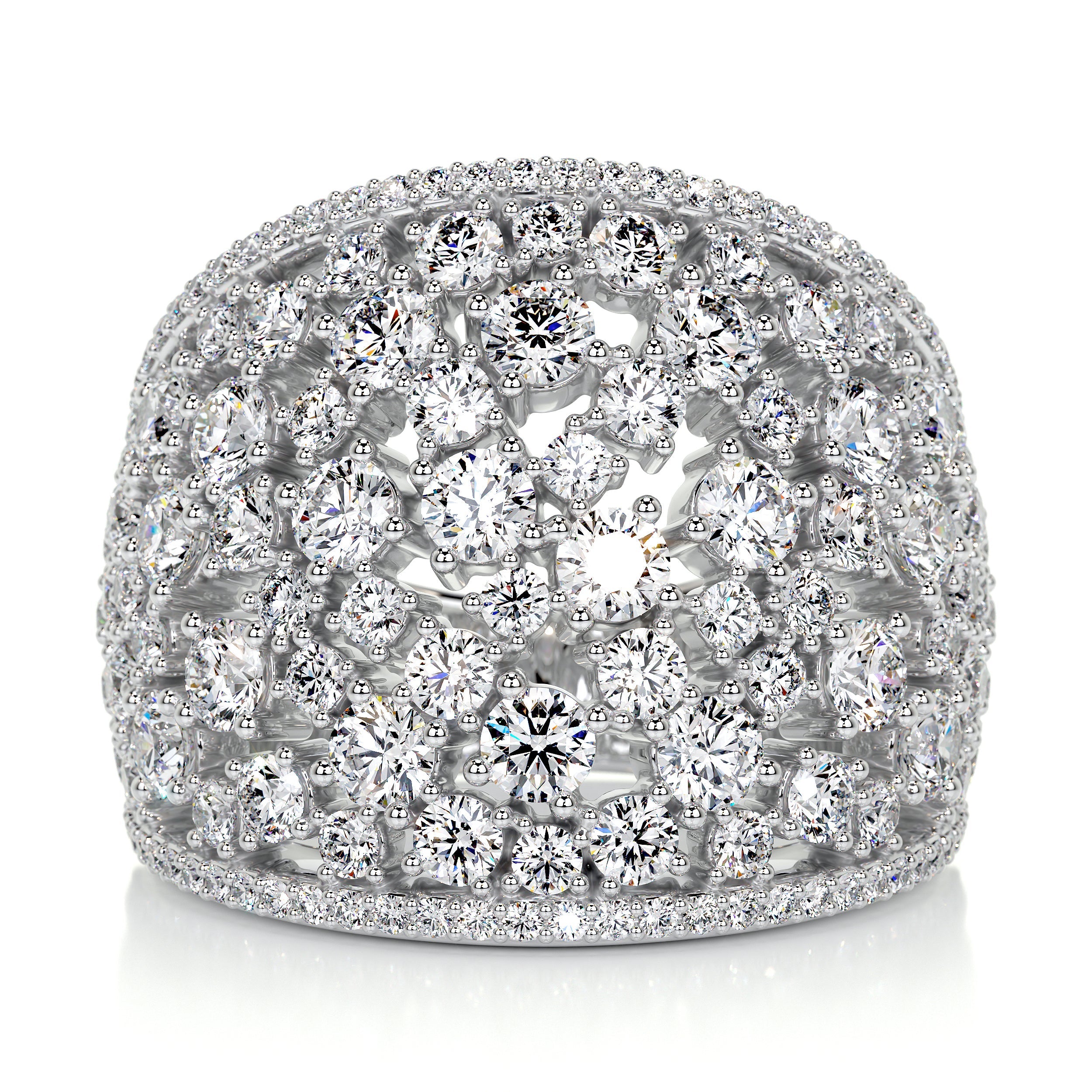 Simone Fashion Diamond Band   (2.9 Carat) -18K White Gold (RTS)
