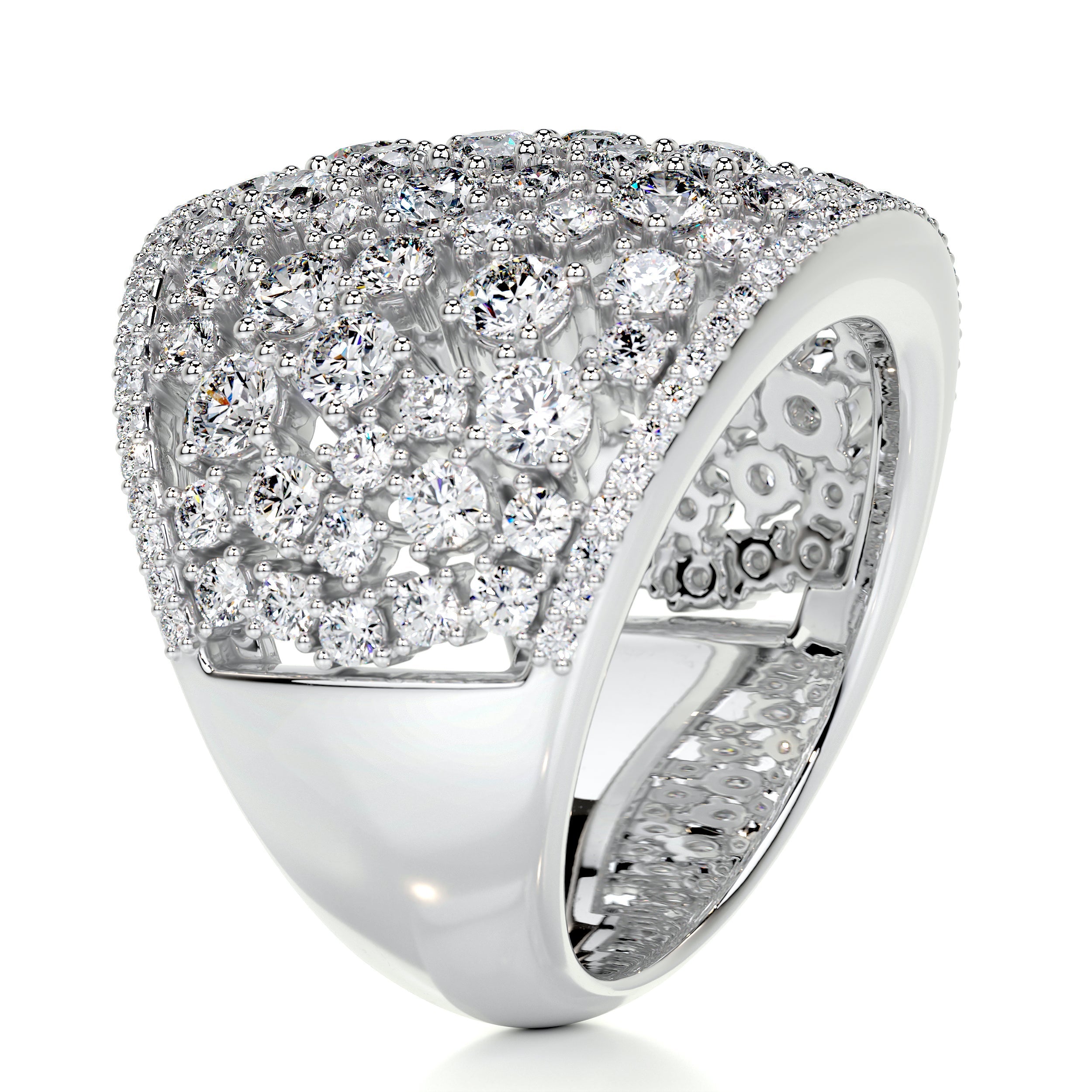 Simone Fashion Diamond Band   (2.9 Carat) -18K White Gold (RTS)