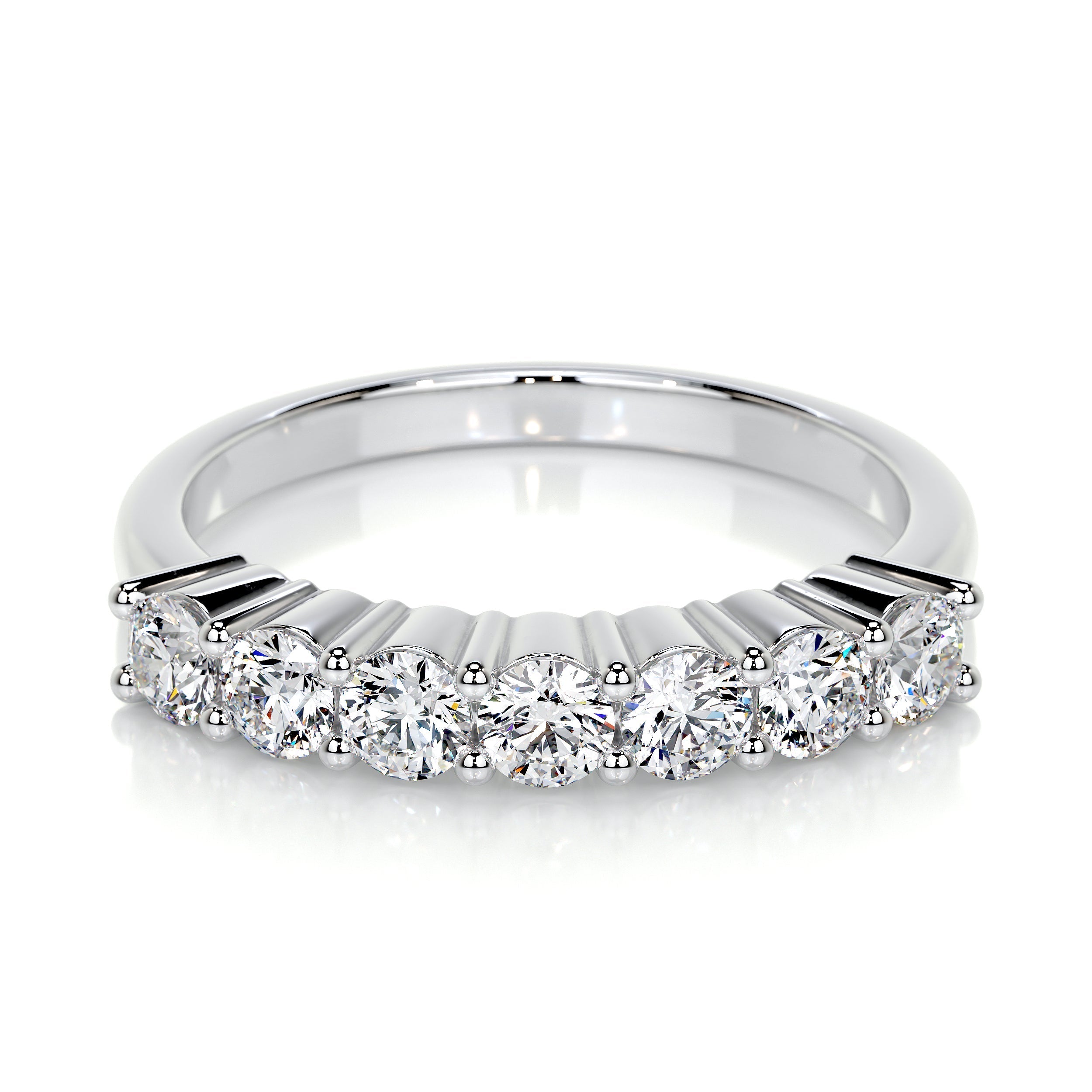 Catherine Lab Grown Diamond Wedding Ring   (0.8 Carat) -14K White Gold (RTS)