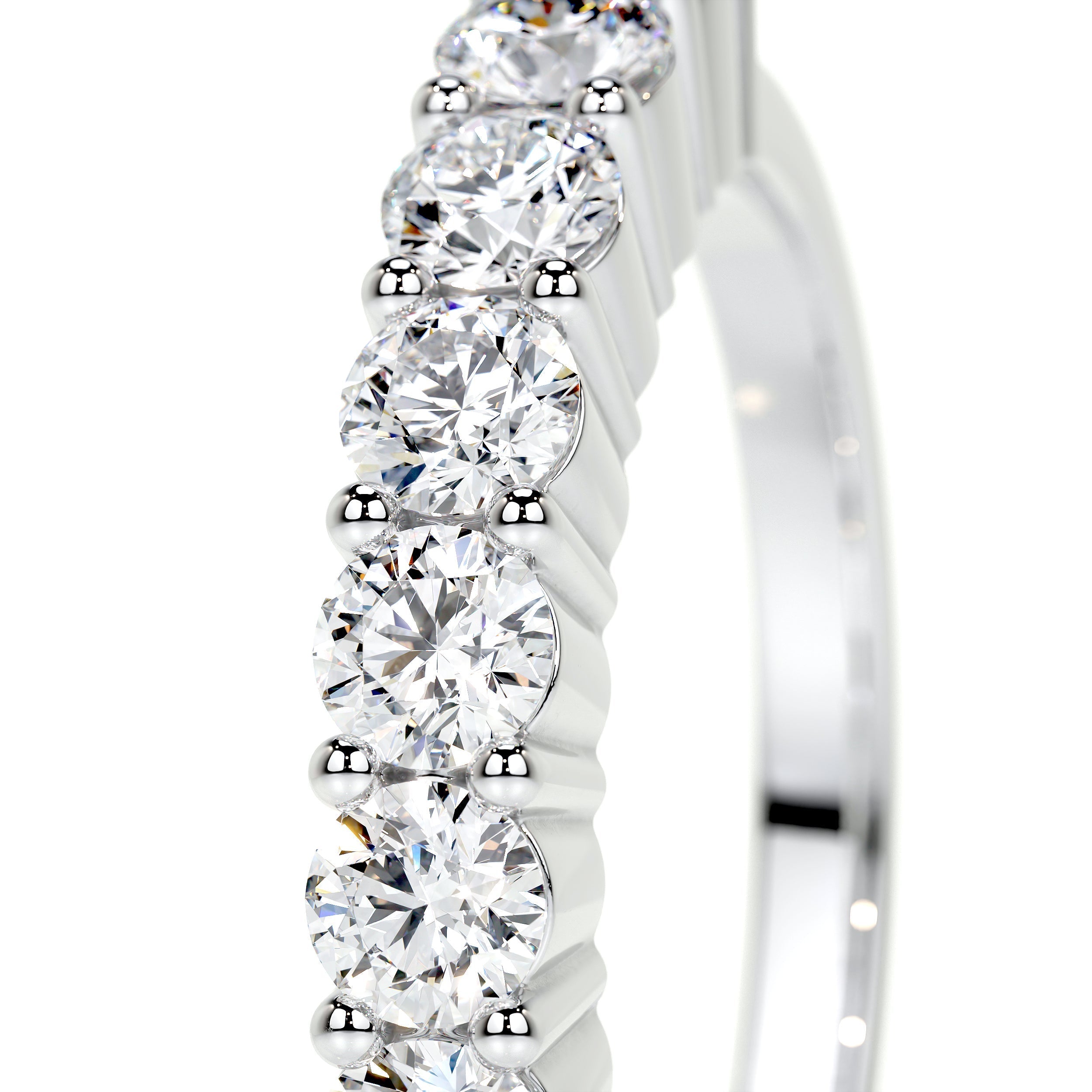 Catherine Lab Grown Diamond Wedding Ring   (0.8 Carat) -14K White Gold (RTS)