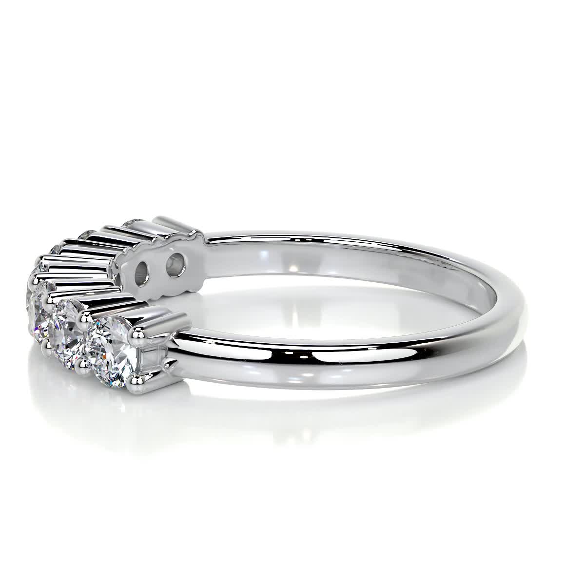 Catherine Lab Grown Diamond Wedding Ring   (0.8 Carat) -14K White Gold (RTS)