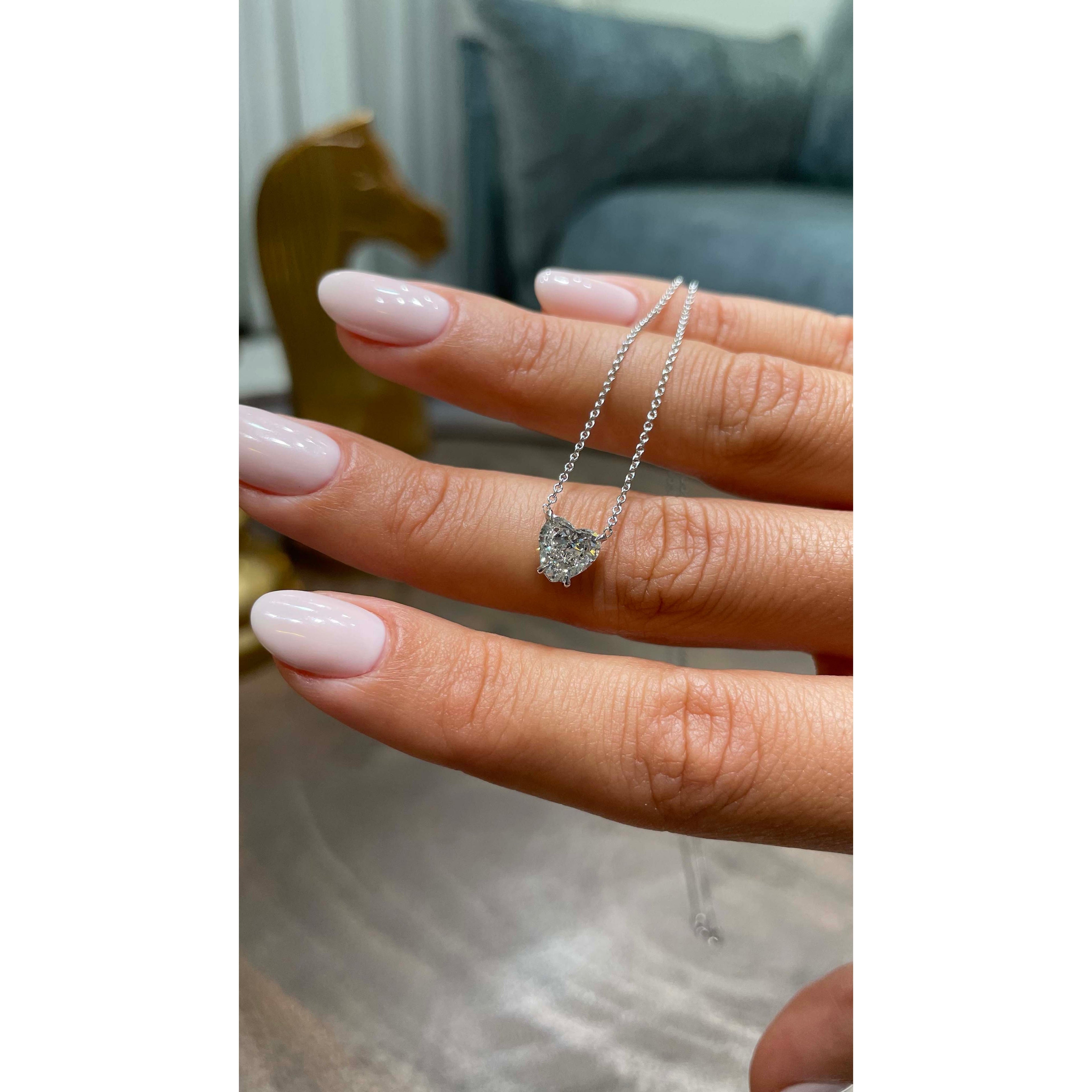 Betty Diamond Pendant -18K White Gold (RTS)