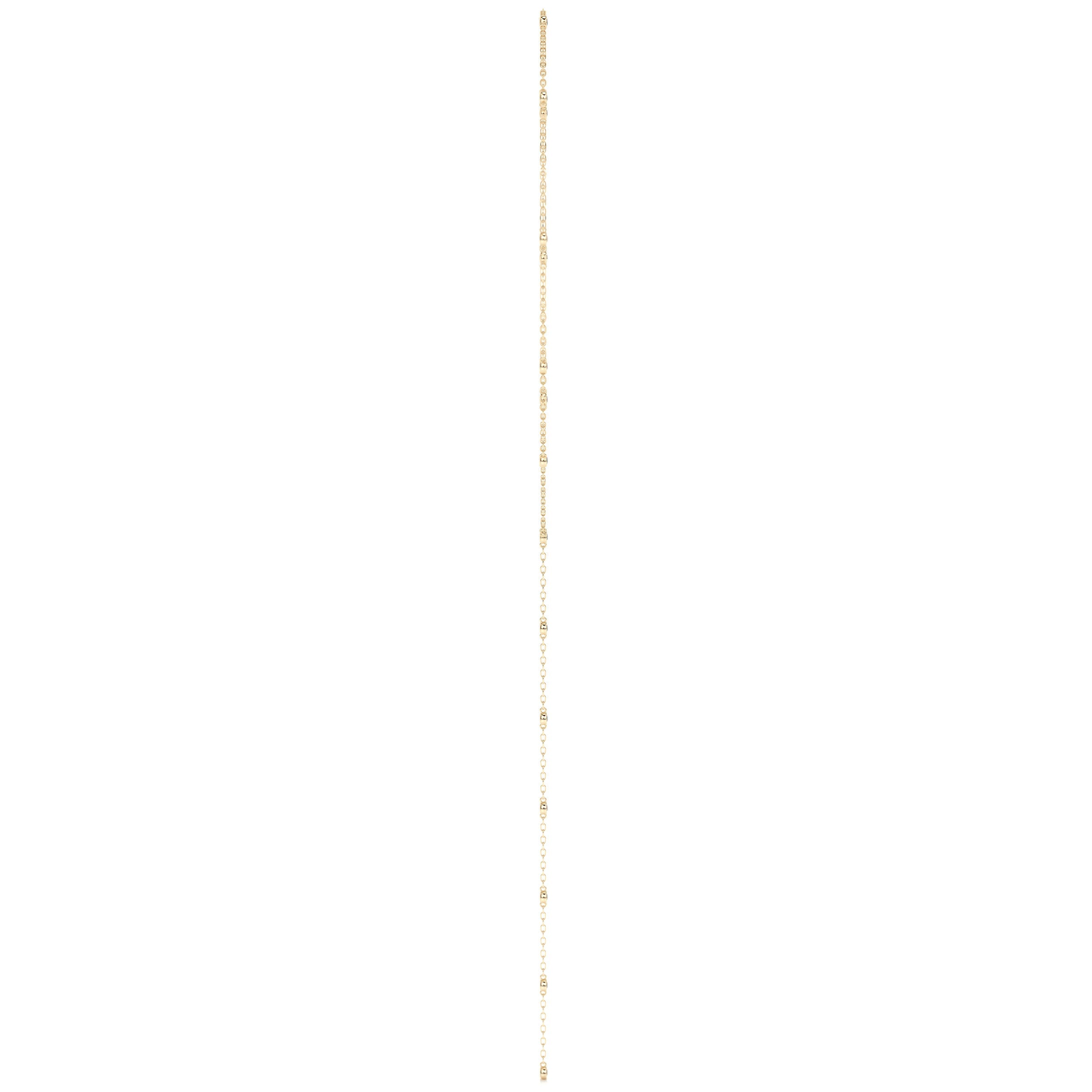 Tie Lab Grown Diamond Necklace   (1.12 Carat) -18K Yellow Gold (RTS)