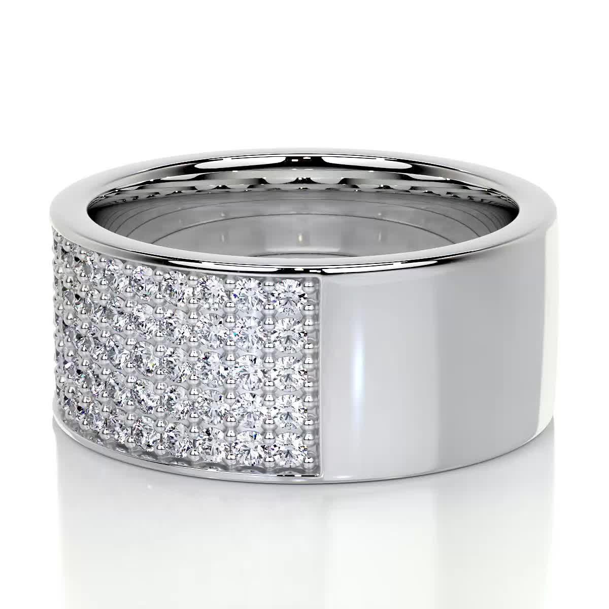 June Diamond Wedding Ring   (1 Carat) -14K White Gold (RTS)