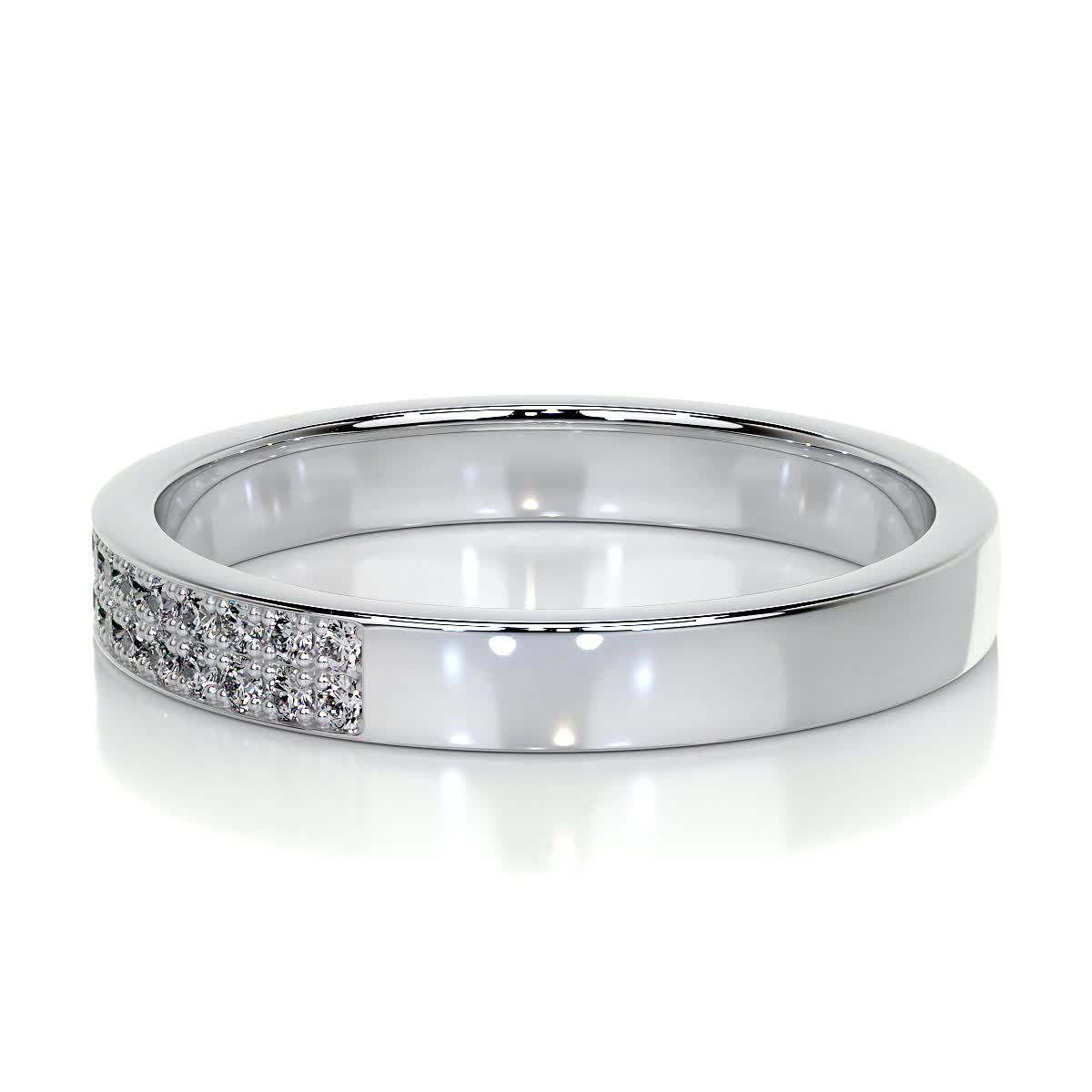 June Lab Grown Diamond Wedding Ring   (0.2 Carat) - 14K White Gold (RTS)