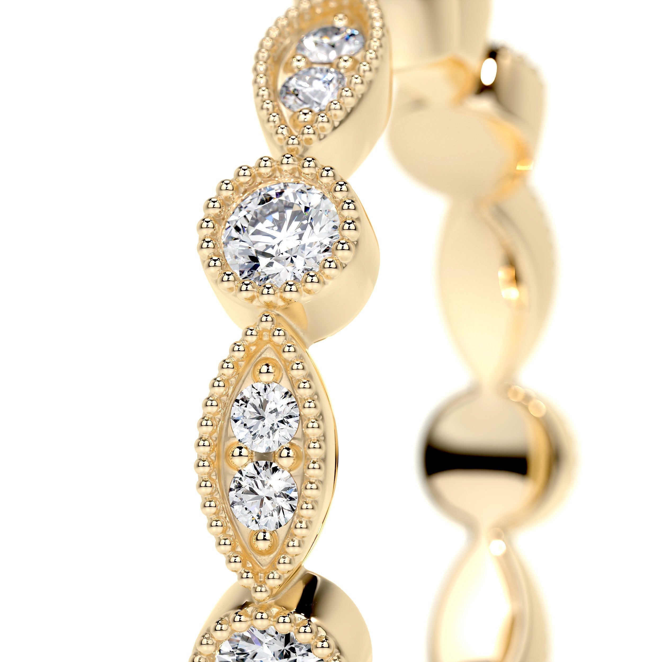 Amelia Lab Grown Eternity Wedding Ring   (0.5 Carat) -18K Yellow Gold (RTS)