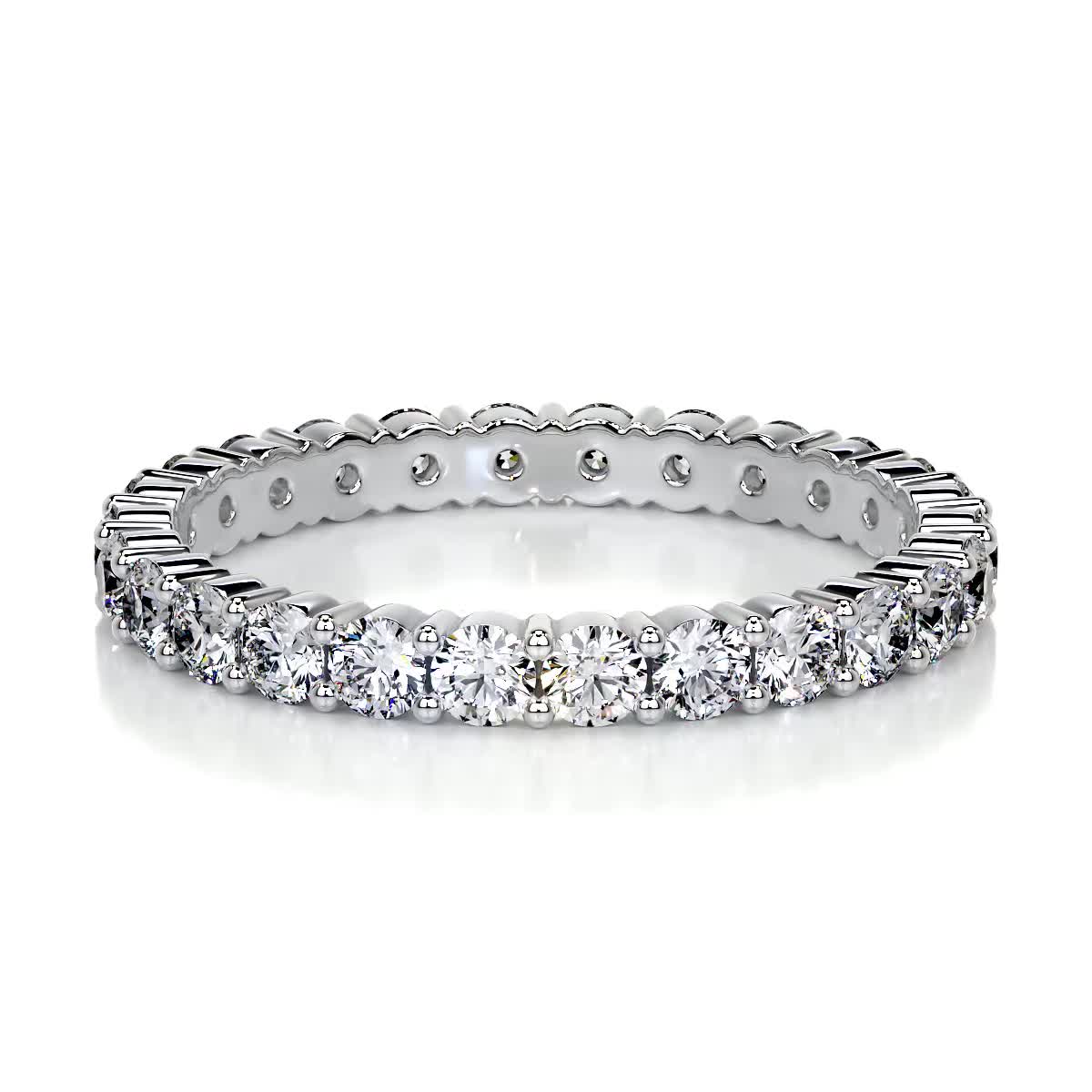 Trinity Eternity Wedding Ring (0.9 Carat) -14K White Gold (RTS) (RTS)