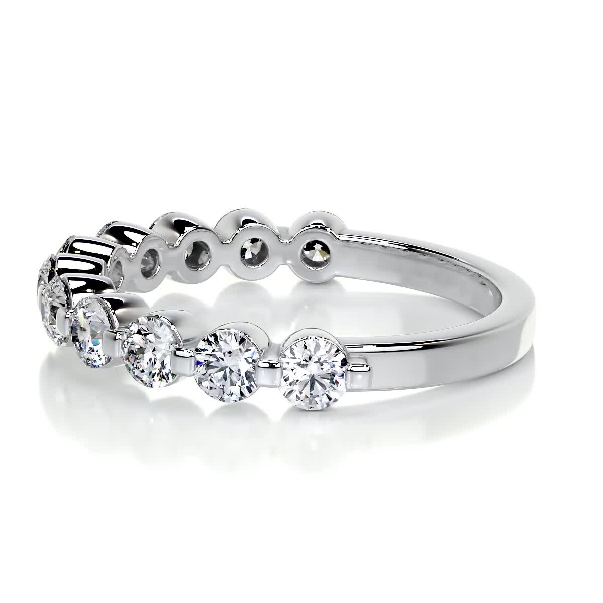 Josie Lab Grown Half-Eternity Wedding Ring   (1 Carat) -Platinum (RTS)