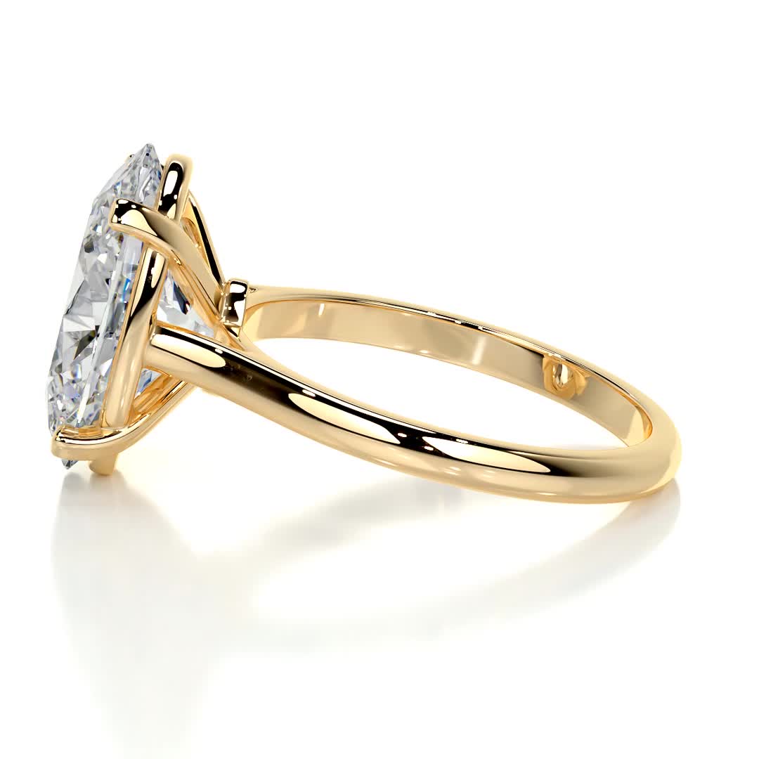 Ozi Moissanite Ring -18K Yellow Gold (RTS)