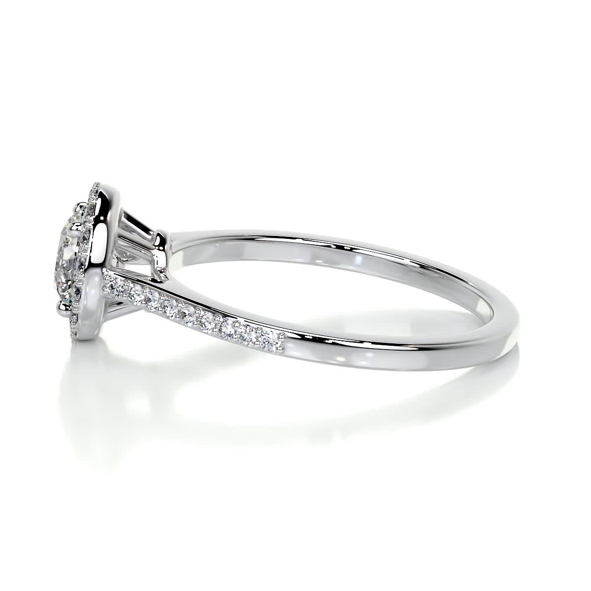 Layla Diamond Engagement Ring -14K White Gold (RTS)