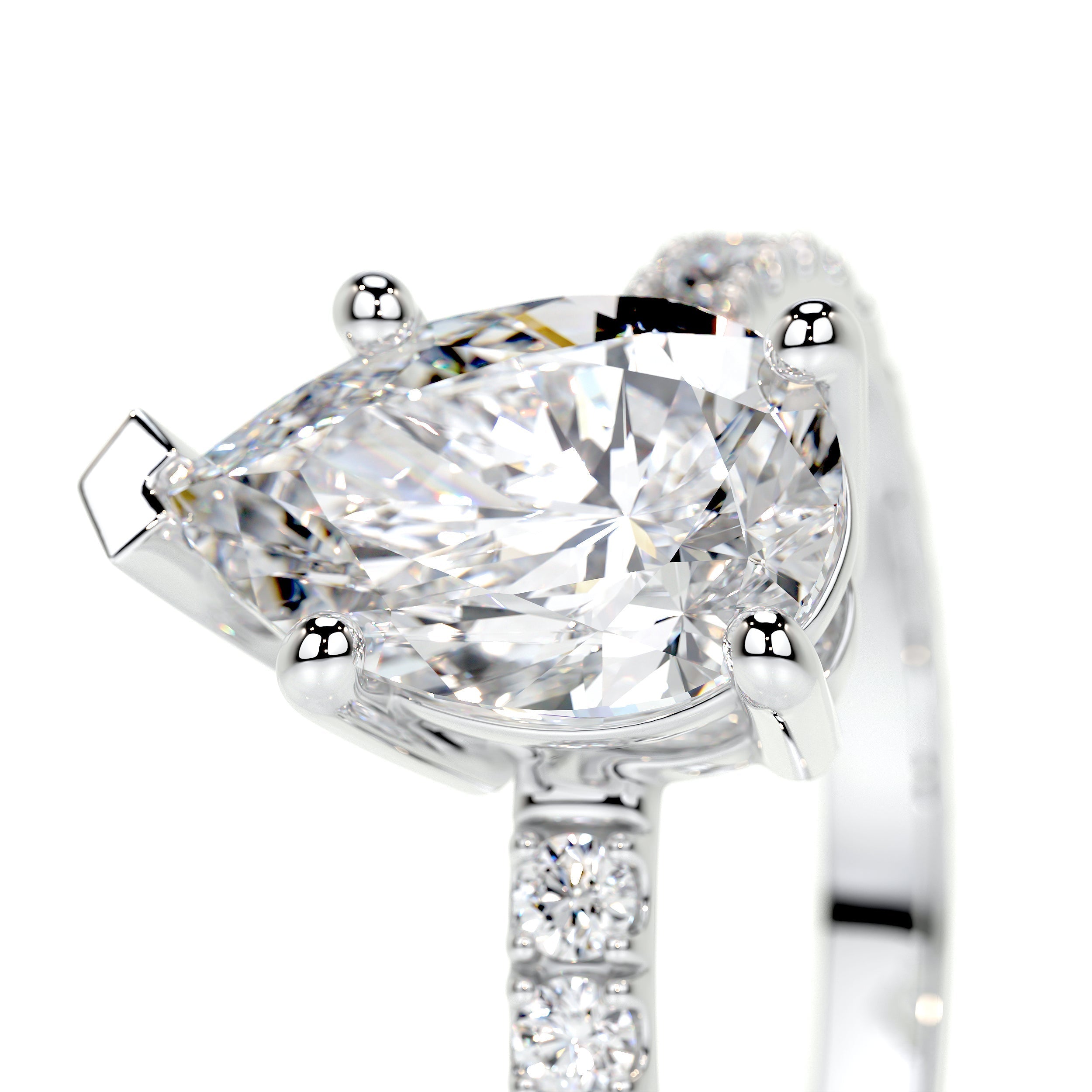 Hailey Lab Grown Diamond Ring -14K White Gold (RTS)