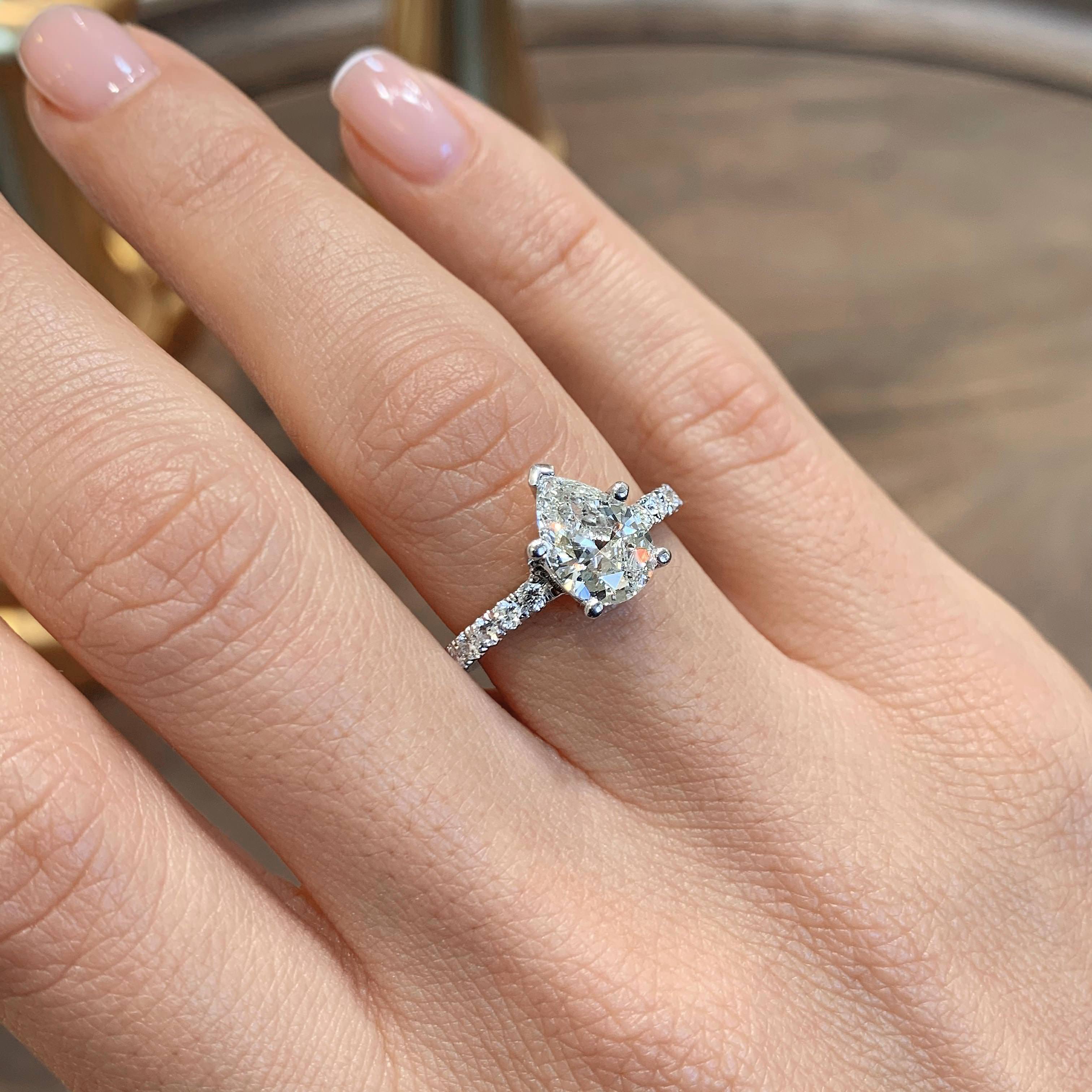 Hailey Lab Grown Diamond Ring -14K White Gold (RTS)