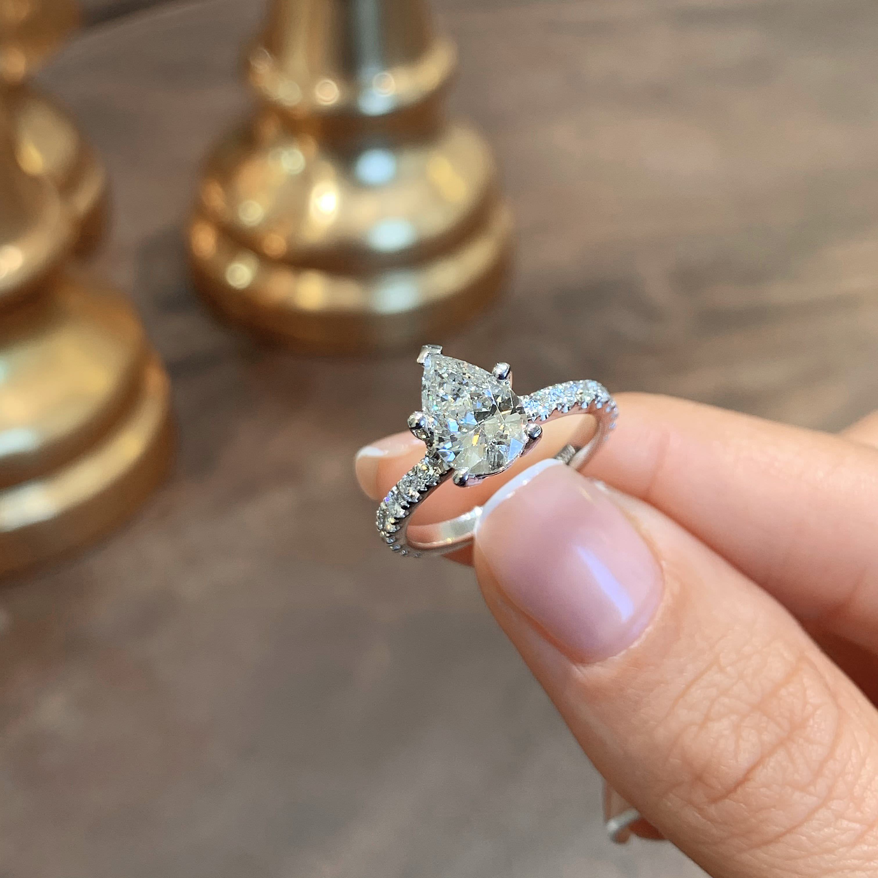 Hailey Lab Grown Diamond Ring -14K White Gold (RTS)
