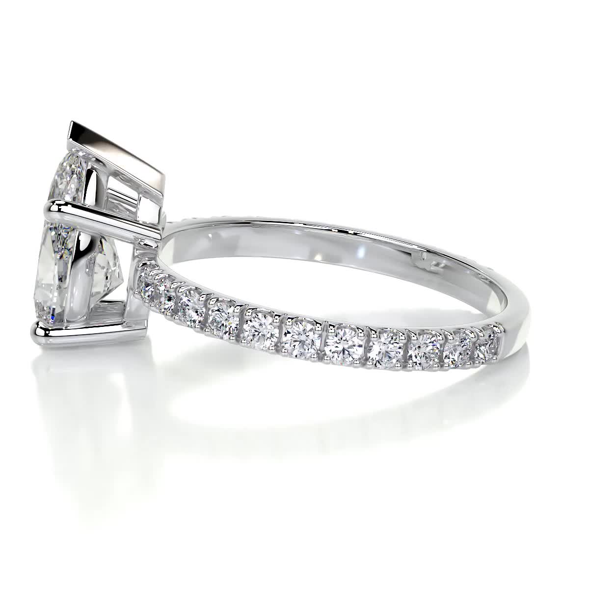 Hailey Lab Grown Diamond Ring -14K White Gold (RTS)