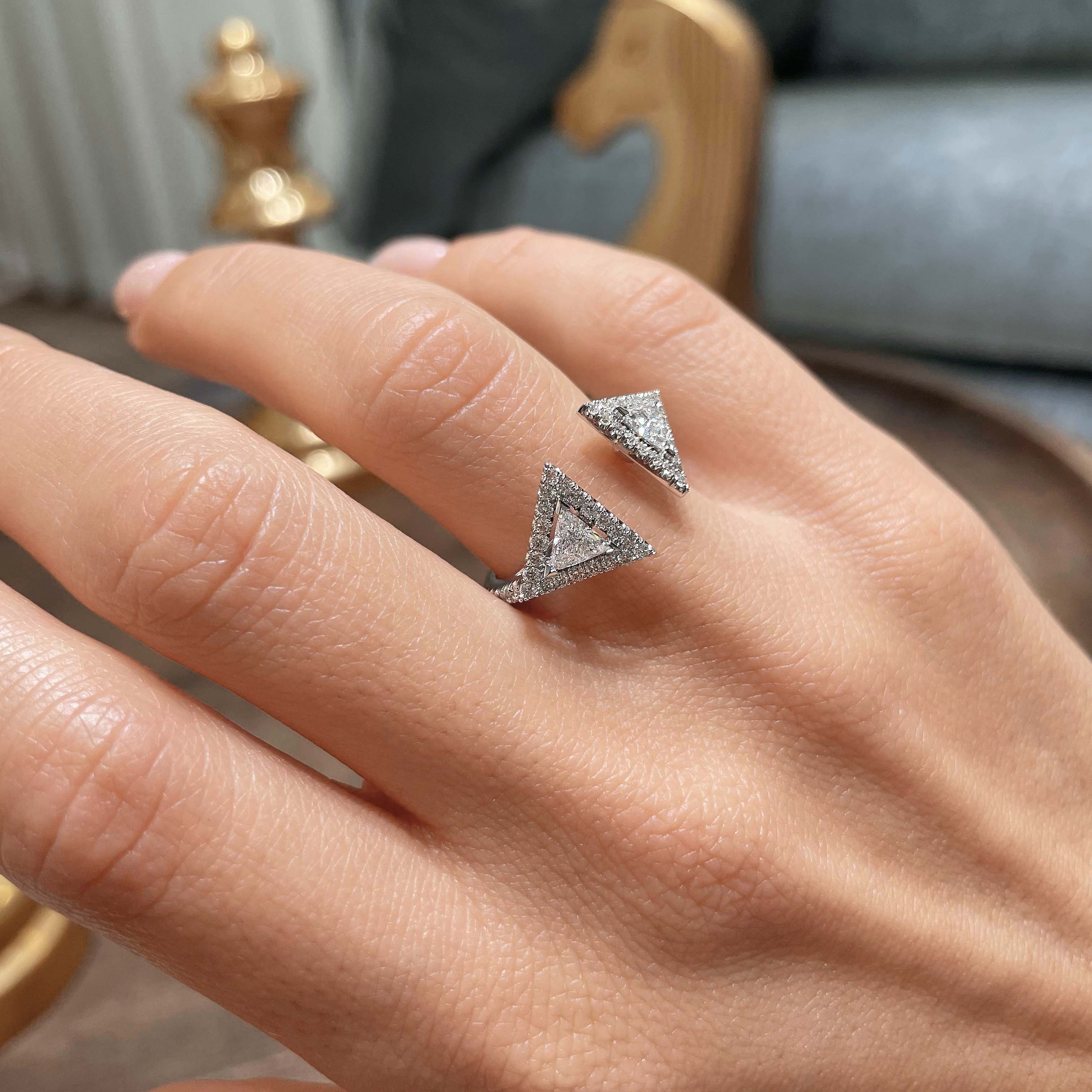 Olivia Fashion Diamond Ring   (1 carat) -14K White Gold (RTS)