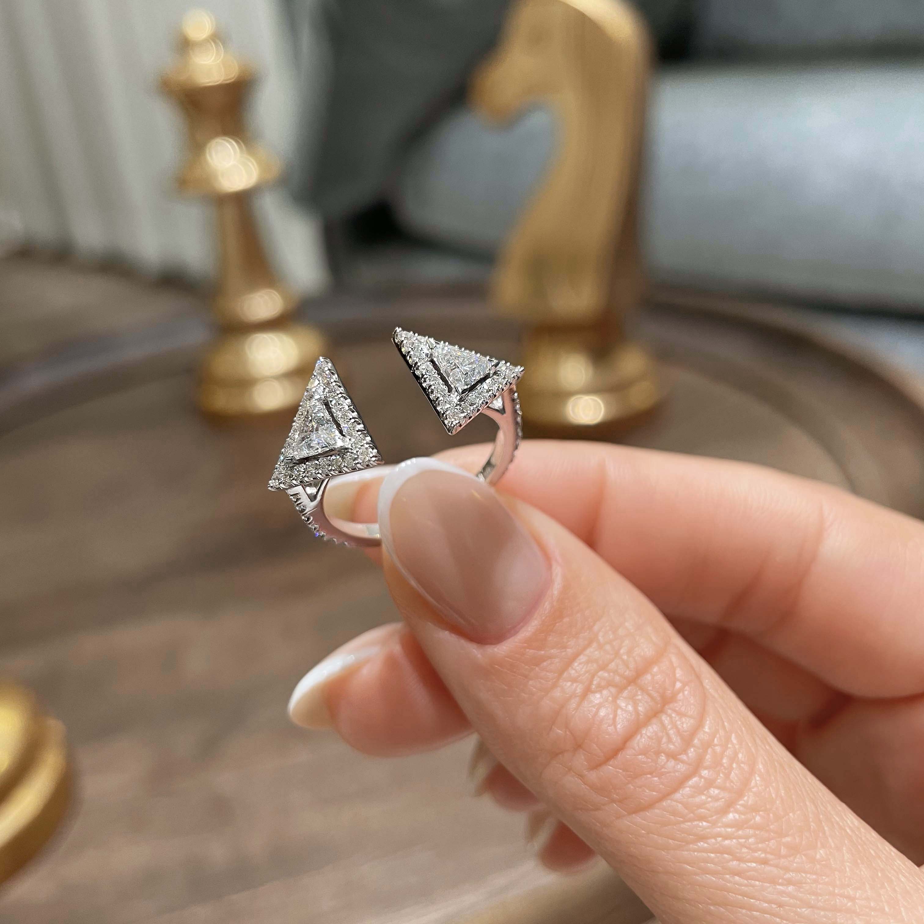 Olivia Fashion Diamond Ring   (1 carat) -14K White Gold (RTS)