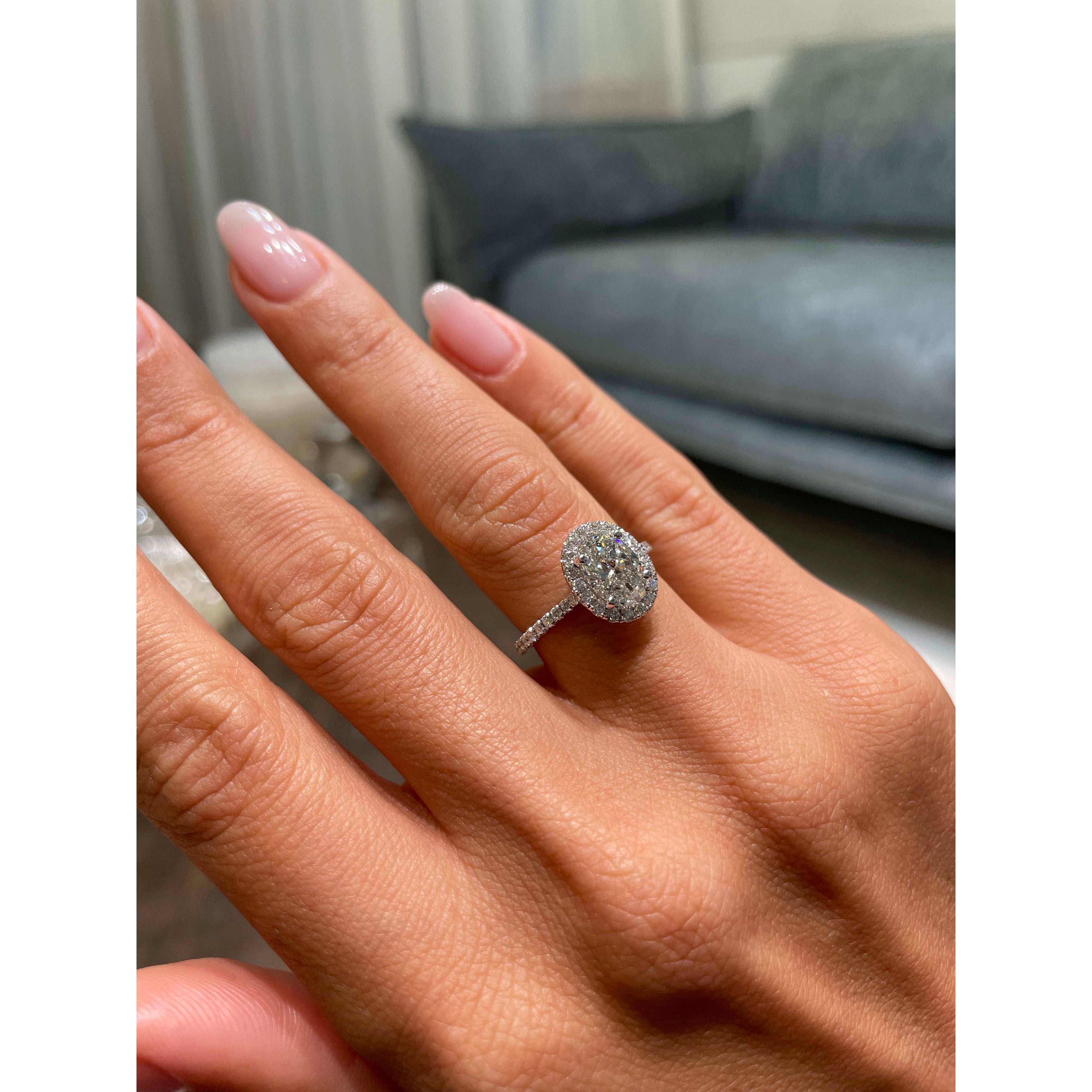 Maria Lab Grown Diamond Ring - 18K White Gold (RTS)