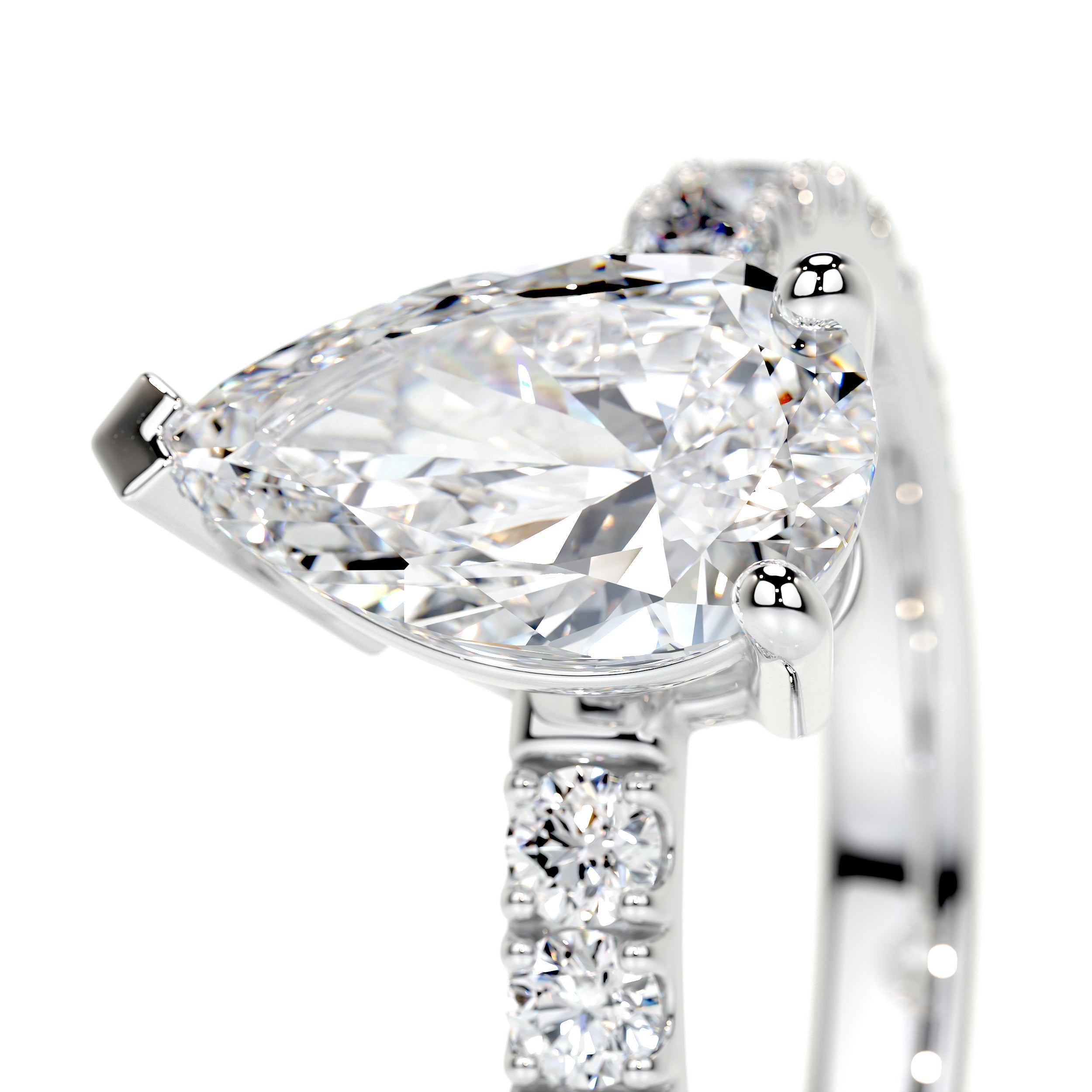Hailey Lab Grown Diamond Ring -14K White Gold (RTS)