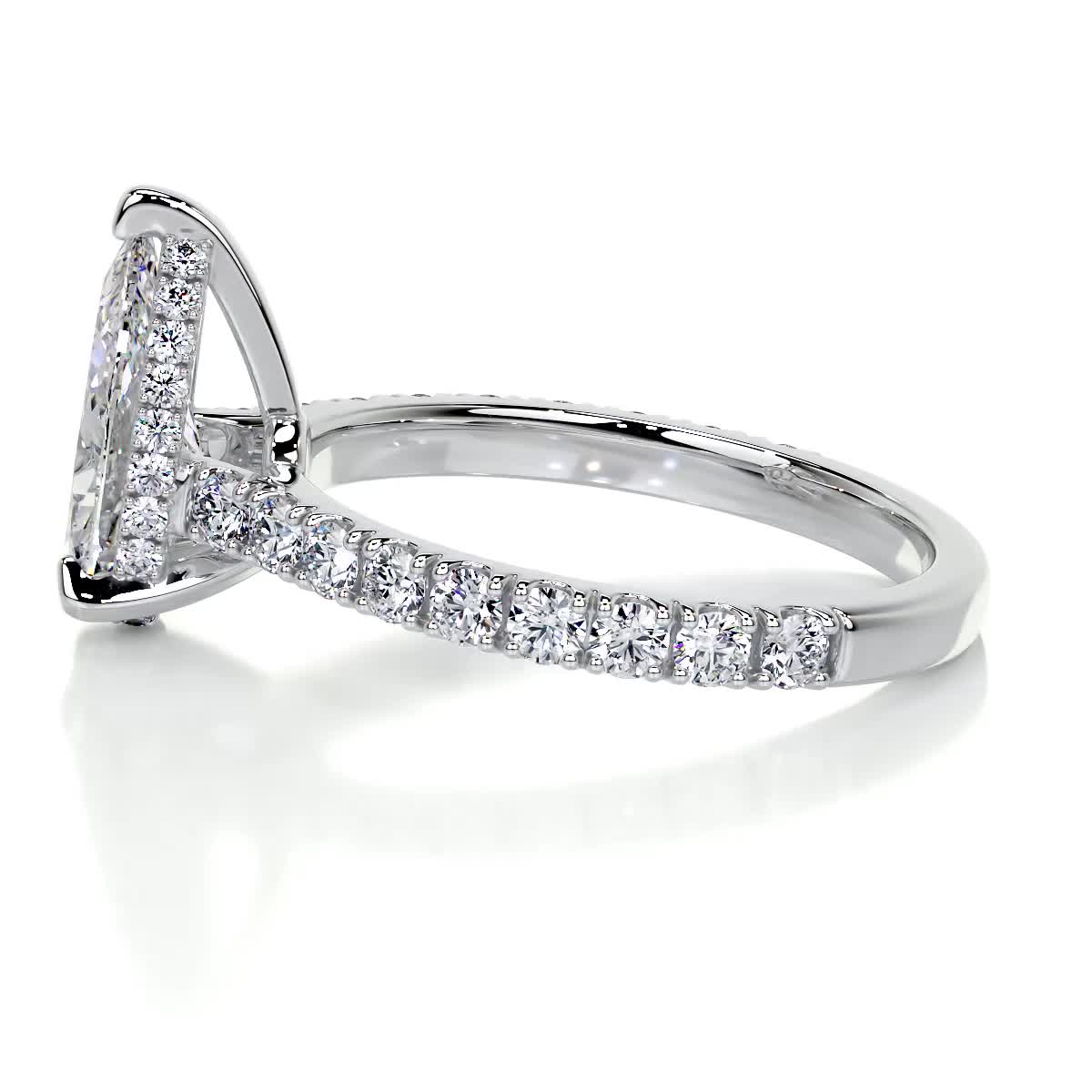 Mia Diamond Engagement Ring -14K White Gold (RTS)