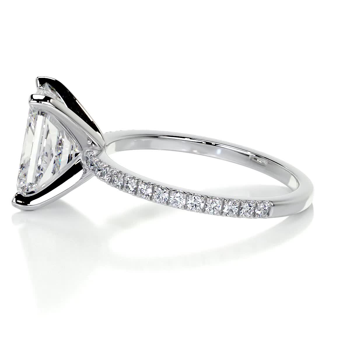 Audrey Diamond Engagement Ring -14K White Gold (RTS)
