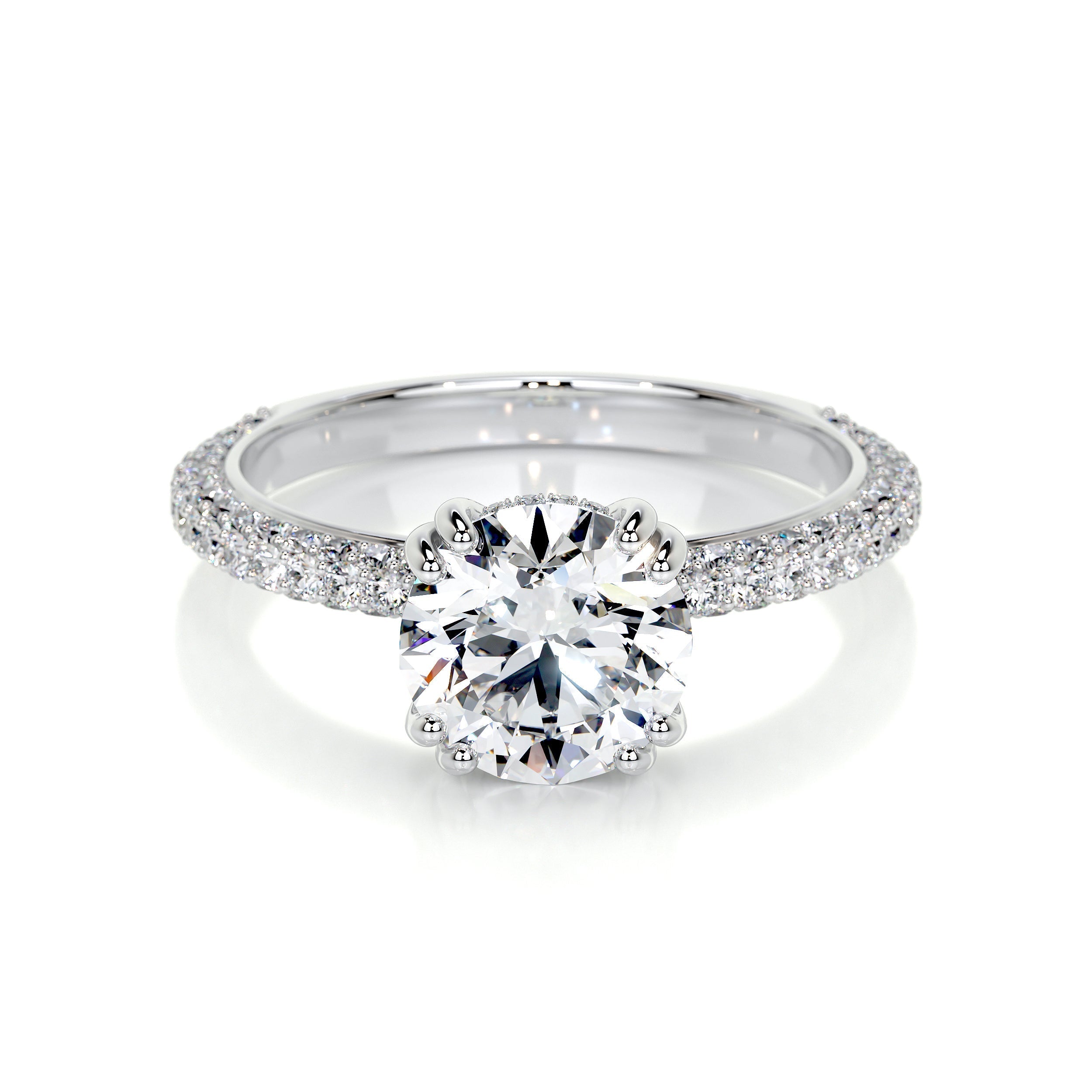 Lorena Lab Grown Diamond Ring -14K White Gold (RTS)