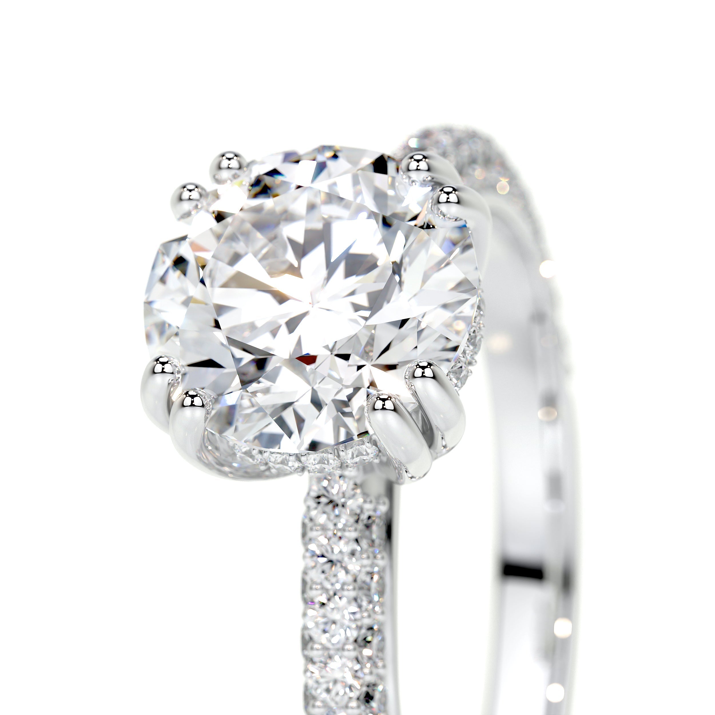 Lorena Lab Grown Diamond Ring -14K White Gold (RTS)