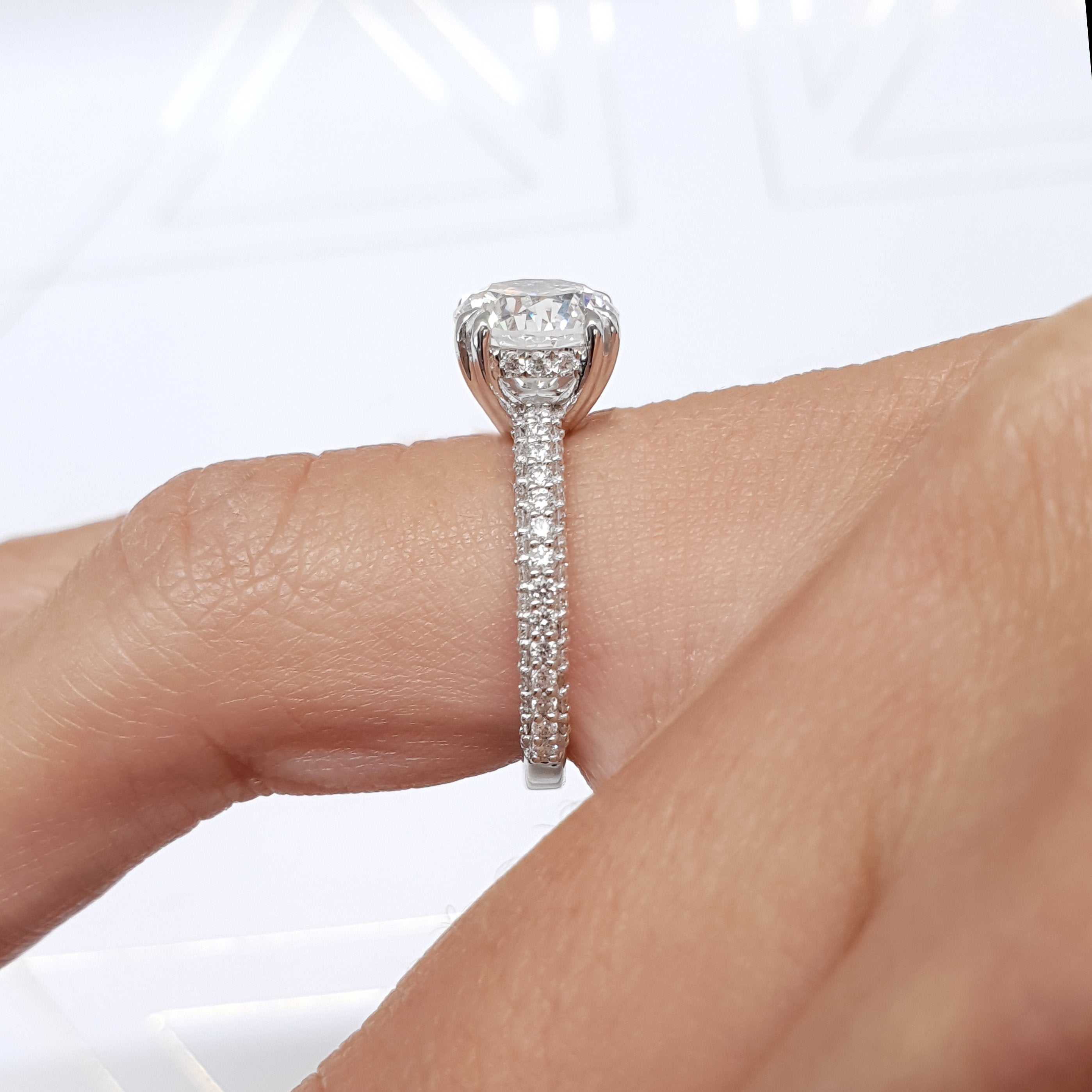 Lorena Lab Grown Diamond Ring -14K White Gold (RTS)