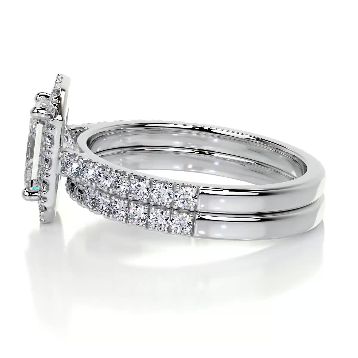Andrea Lab Grown Diamond Bridal Set -14K White Gold (RTS) (RTS)