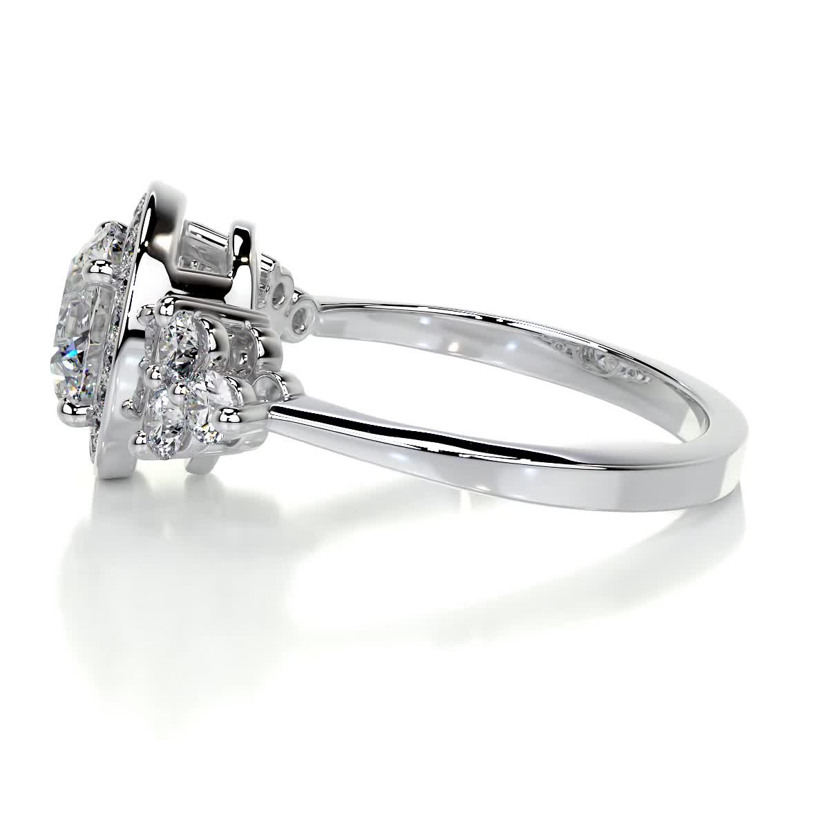 Ivy Vintage Lab Grown Diamond Ring -14K White Gold (RTS)