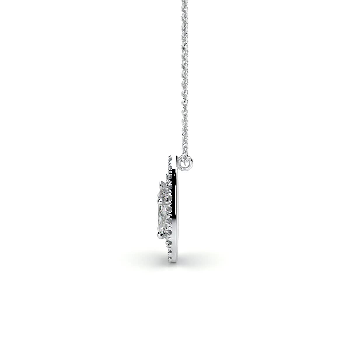 Averi Lab Grown Diamond Pendant -14K White Gold (RTS)