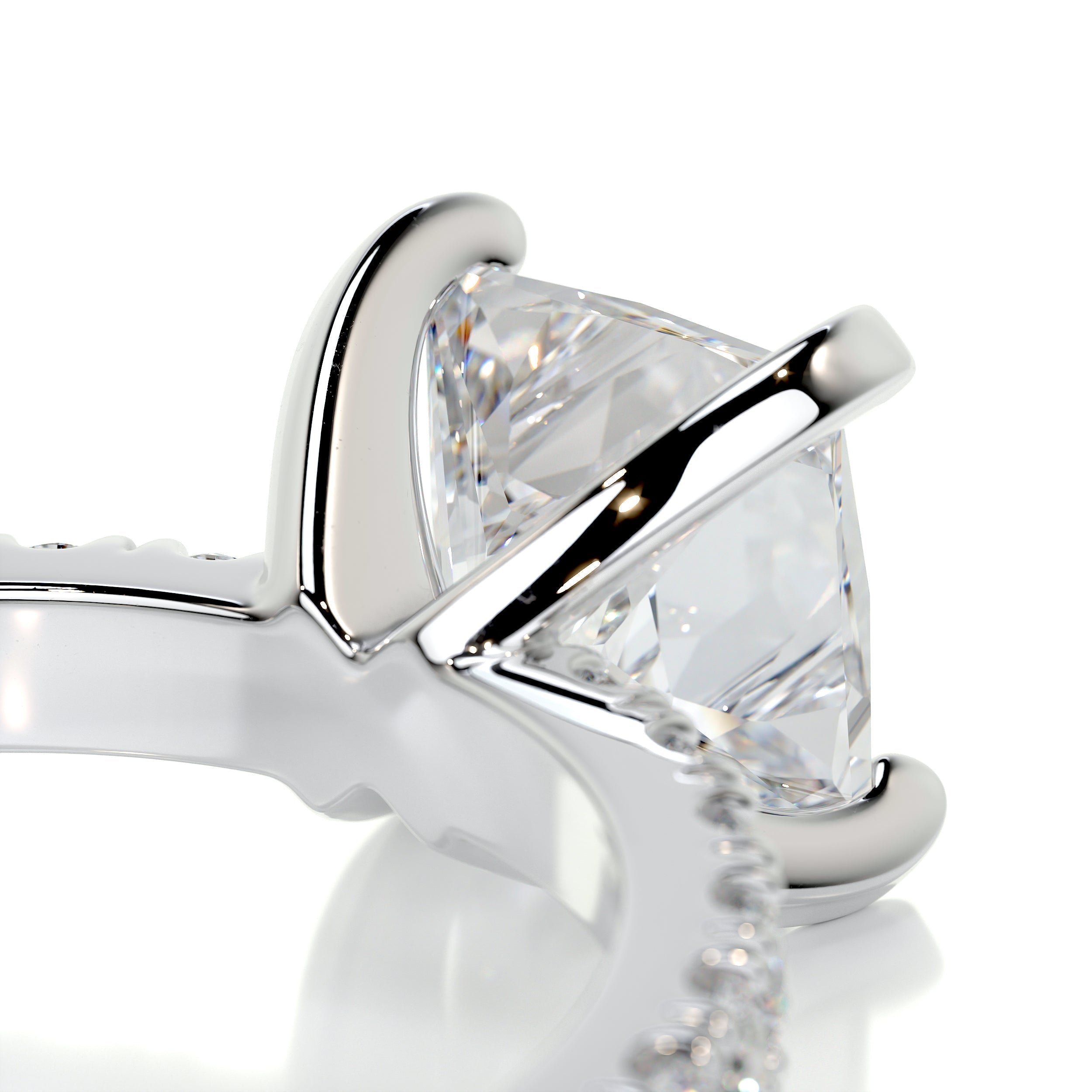 Blair Moissanite & Diamond Ring -14K White Gold (RTS)