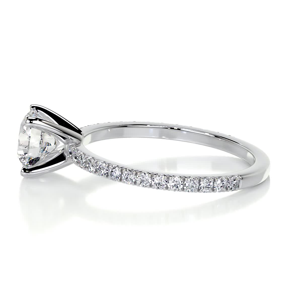 Stephanie Diamond Engagement Ring -14K White Gold (RTS)