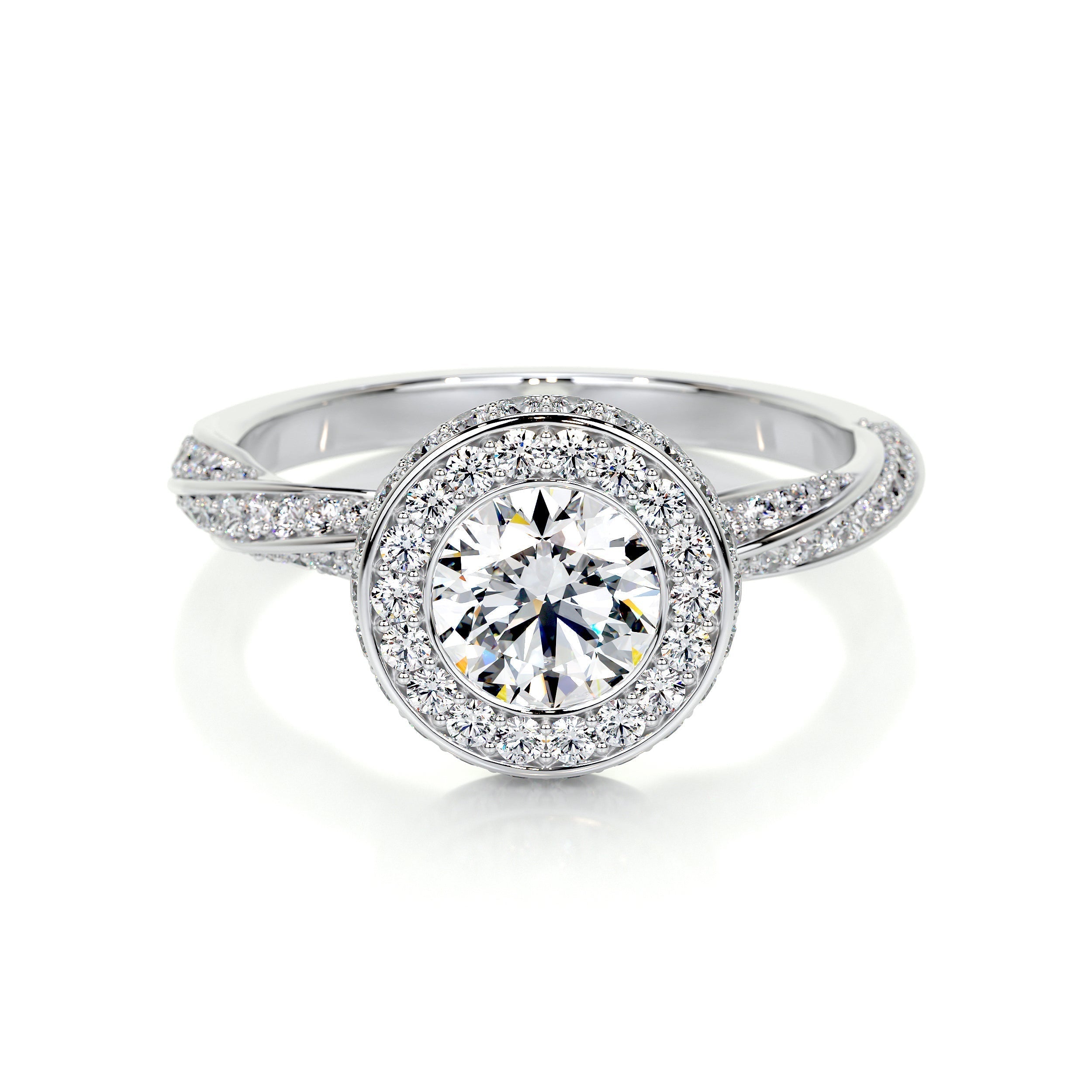 Sarina Lab Grown Diamond Ring -14K White Gold (RTS)