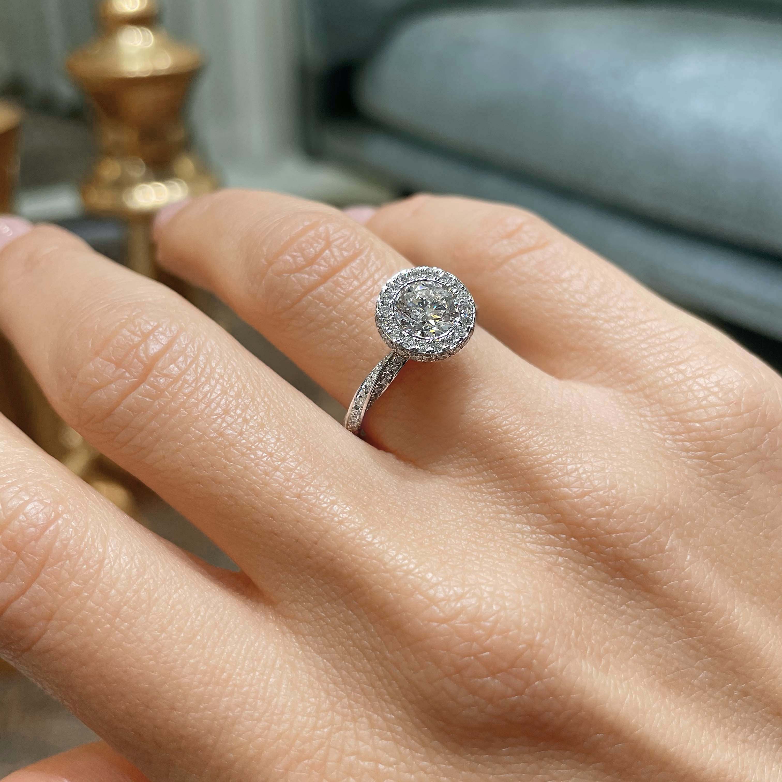 Sarina Lab Grown Diamond Ring -14K White Gold (RTS)