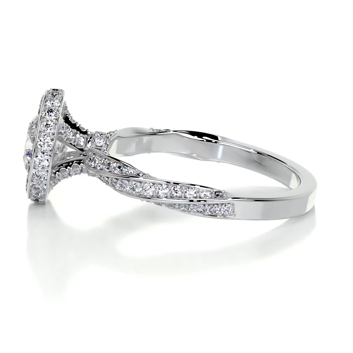 Sarina Lab Grown Diamond Ring -14K White Gold (RTS)