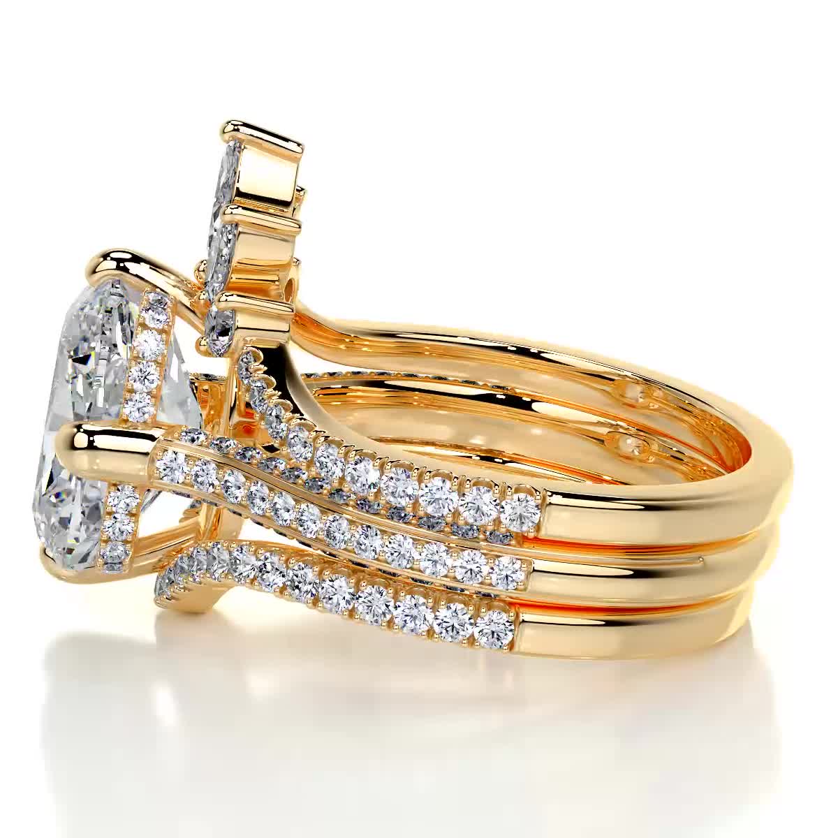 Lauren Diamond Bridal Set -18K Yellow Gold (RTS)