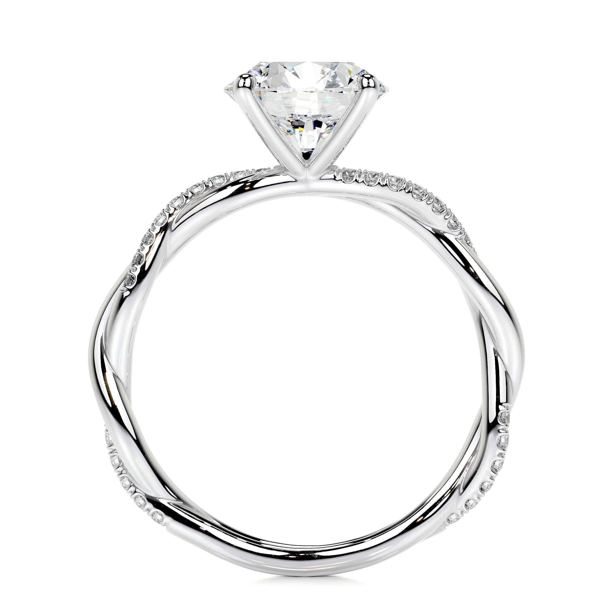 Crystal Lab Grown Diamond Ring -14K White Gold (RTS)