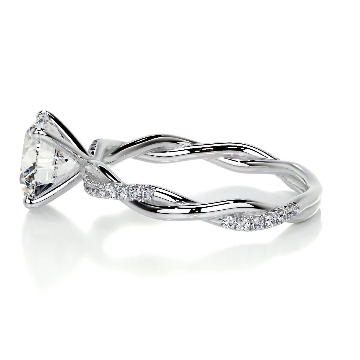 Crystal Lab Grown Diamond Ring -14K White Gold (RTS)