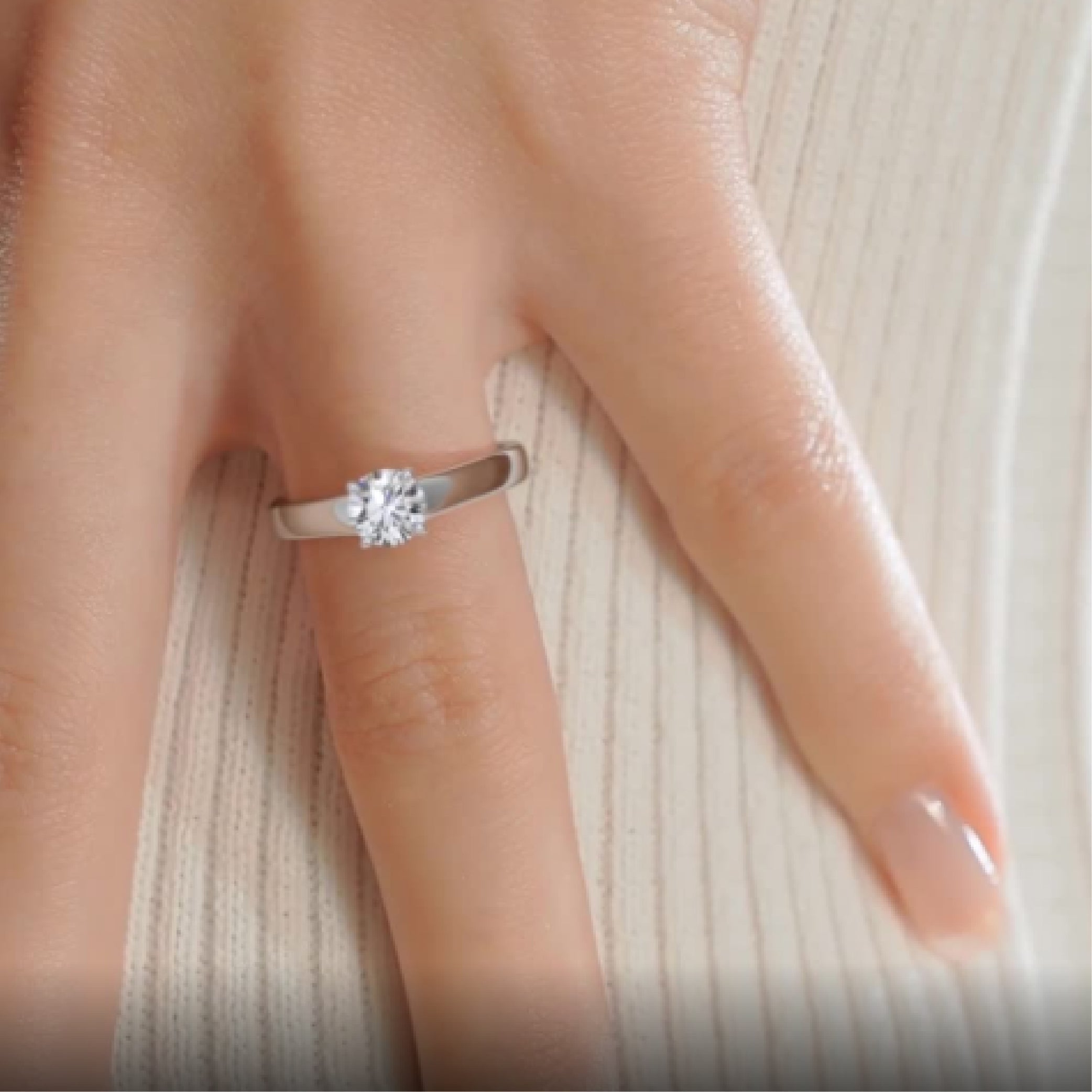 Nola Lab Grown Diamond Ring -14K White Gold (RTS)
