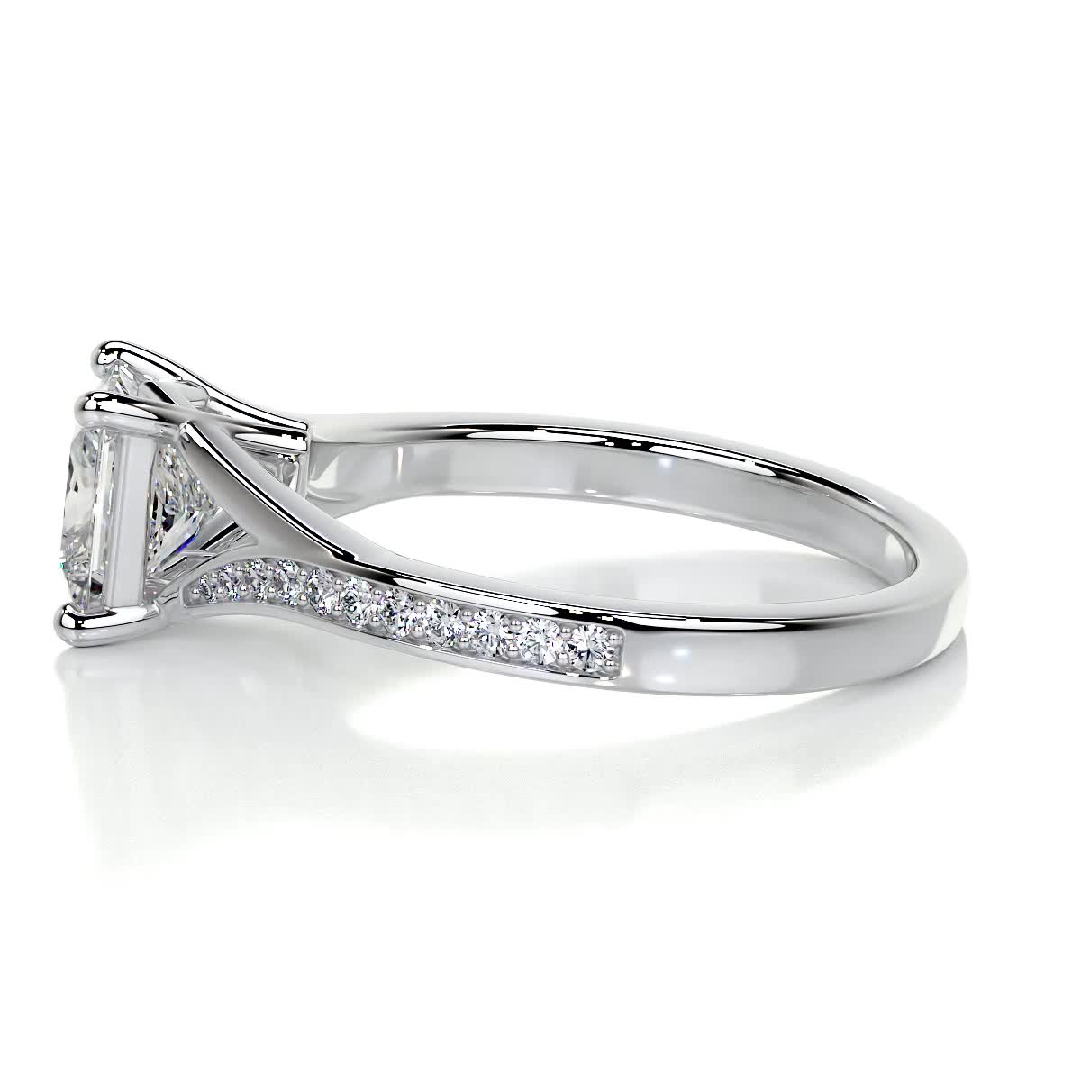 Alexandria Diamond Engagement Ring -18K White Gold (RTS)