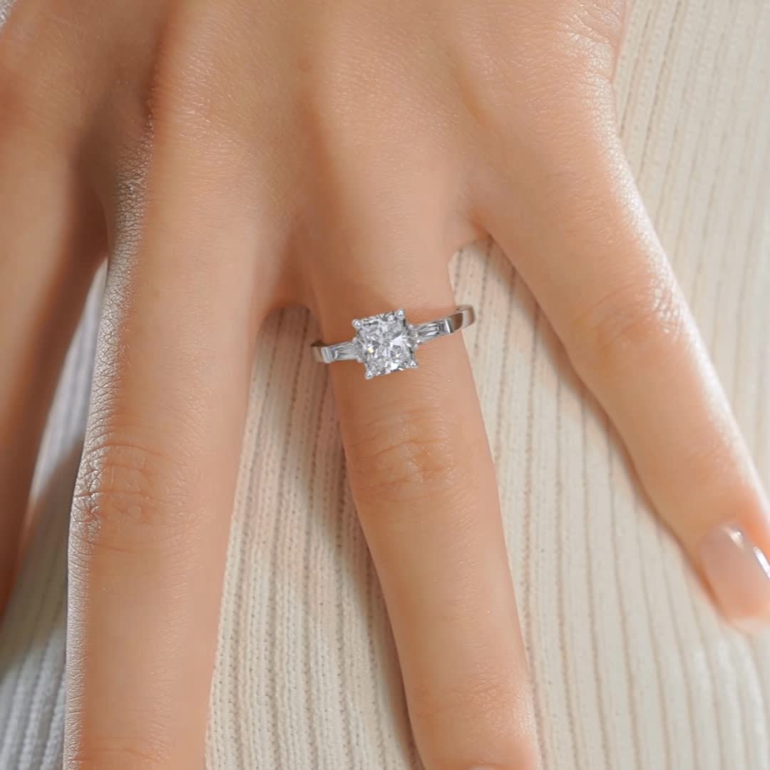 Skylar Diamond Engagement Ring -14K White Gold (RTS)