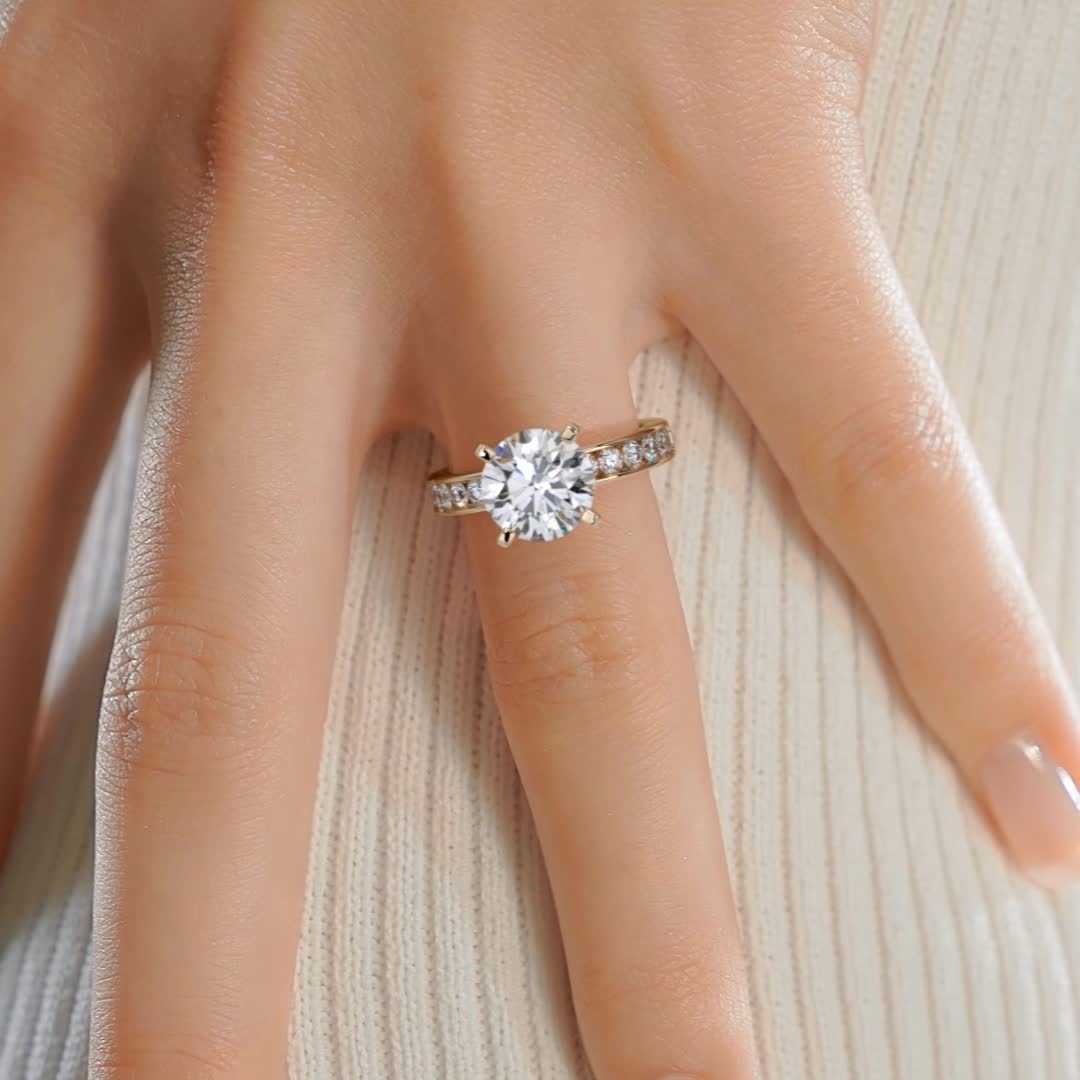Giselle Lab Grown Diamond Ring -18K Yellow Gold (RTS)