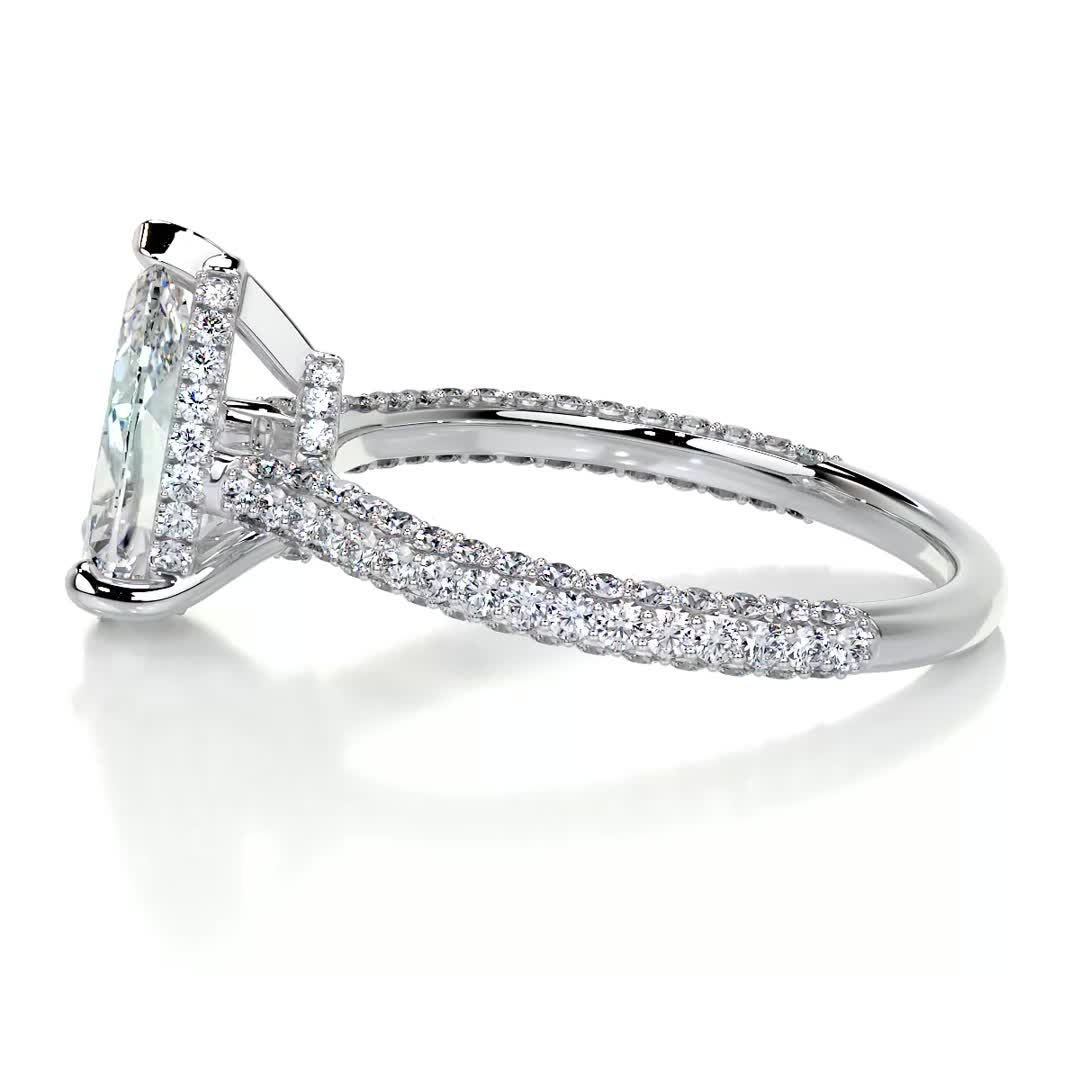 Nakia Lab Grown Diamond Ring -14K White Gold (RTS)