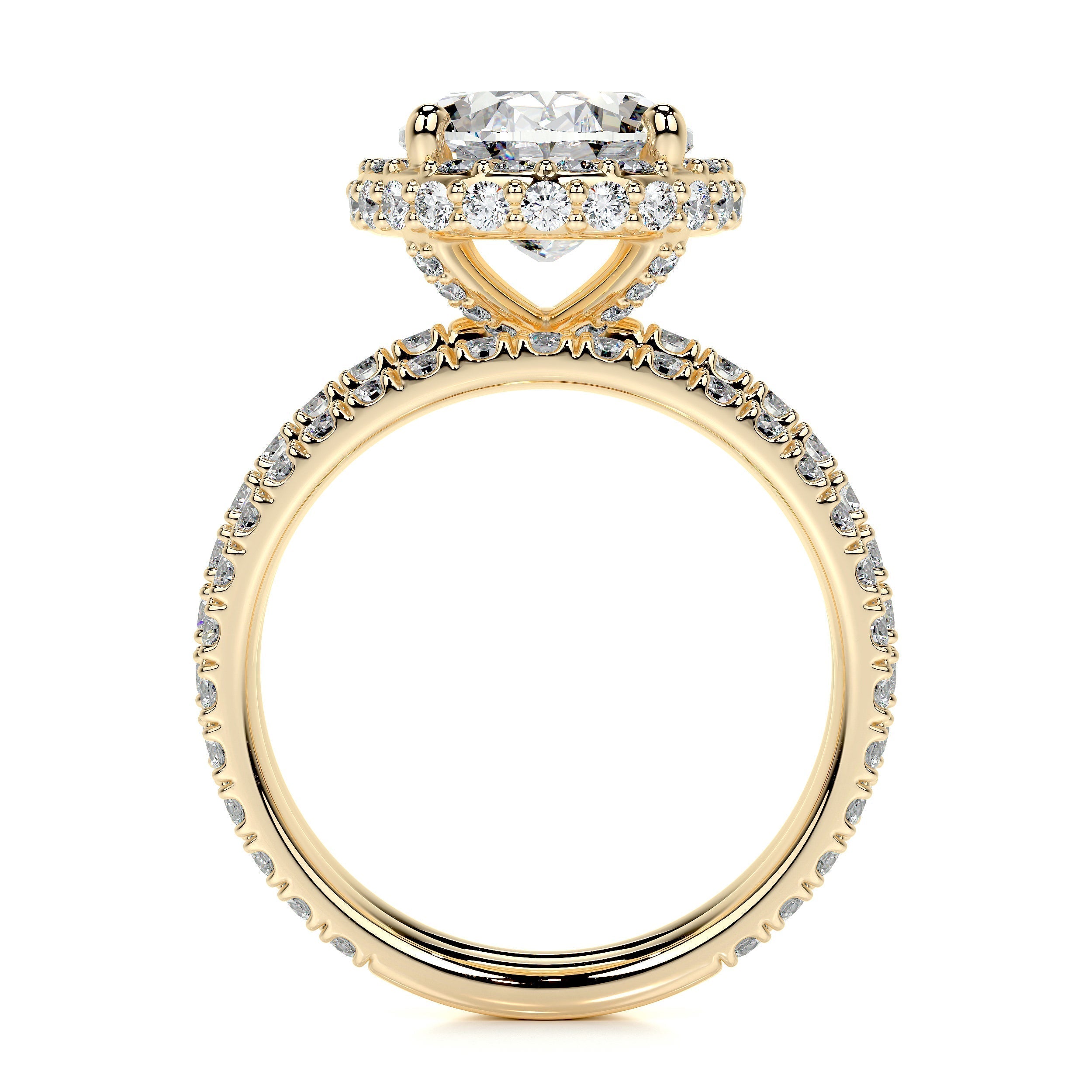 Lara Moissanite Bridal Set -18K Yellow Gold (RTS)