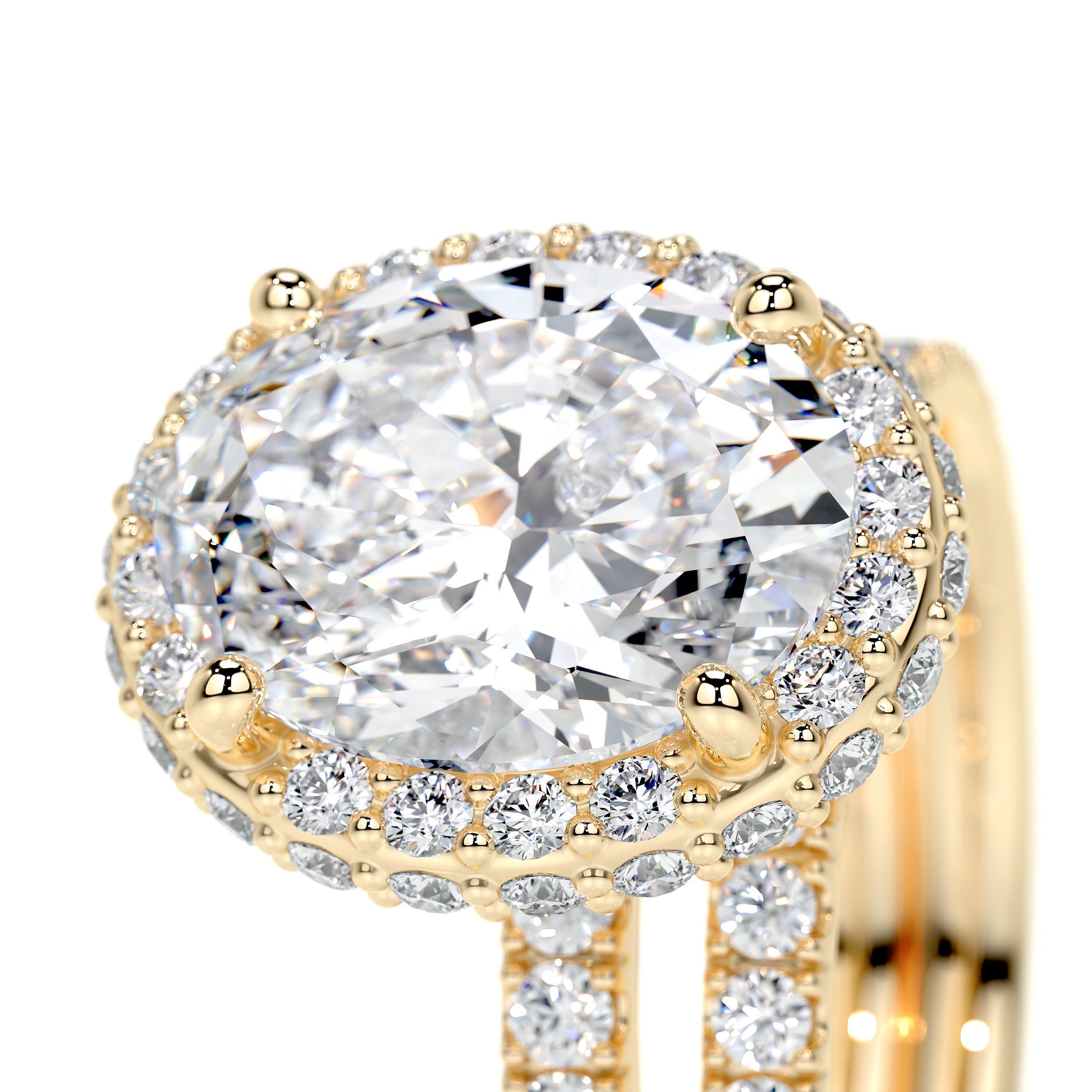 Lara Moissanite Bridal Set -18K Yellow Gold (RTS)